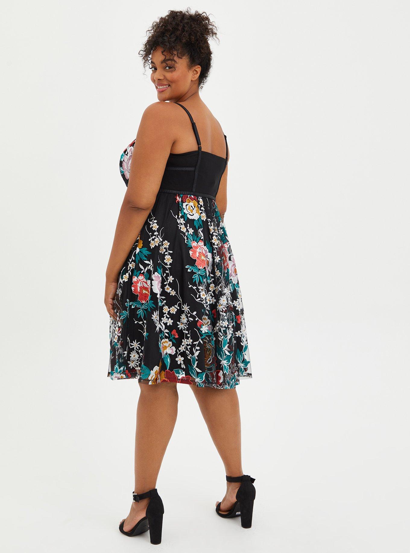 Torrid 2025 embroidered dress