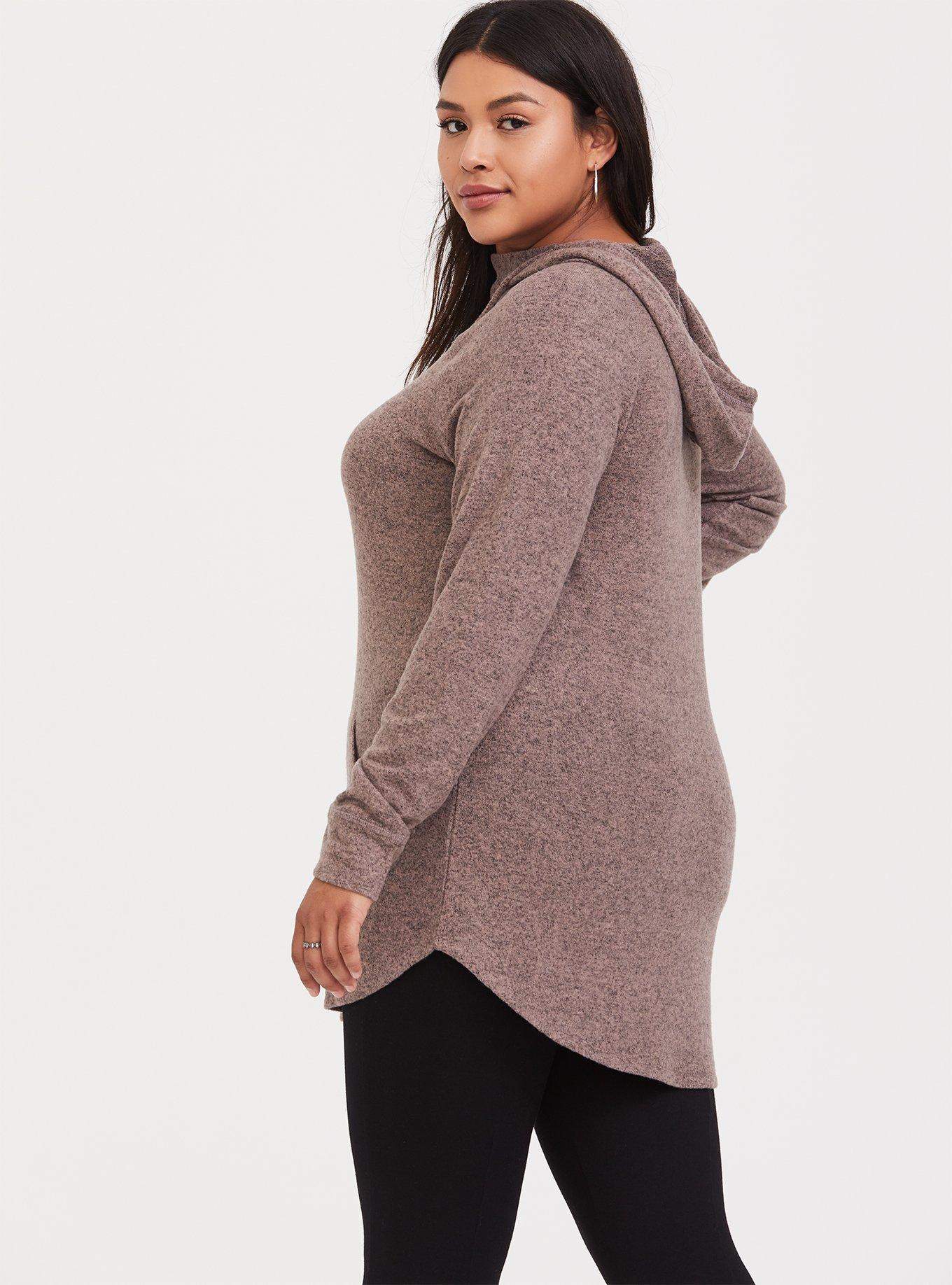 Cowl Neck Tunic Sweatshirt - Betsey's Boutique Shop - Shirts & Tops