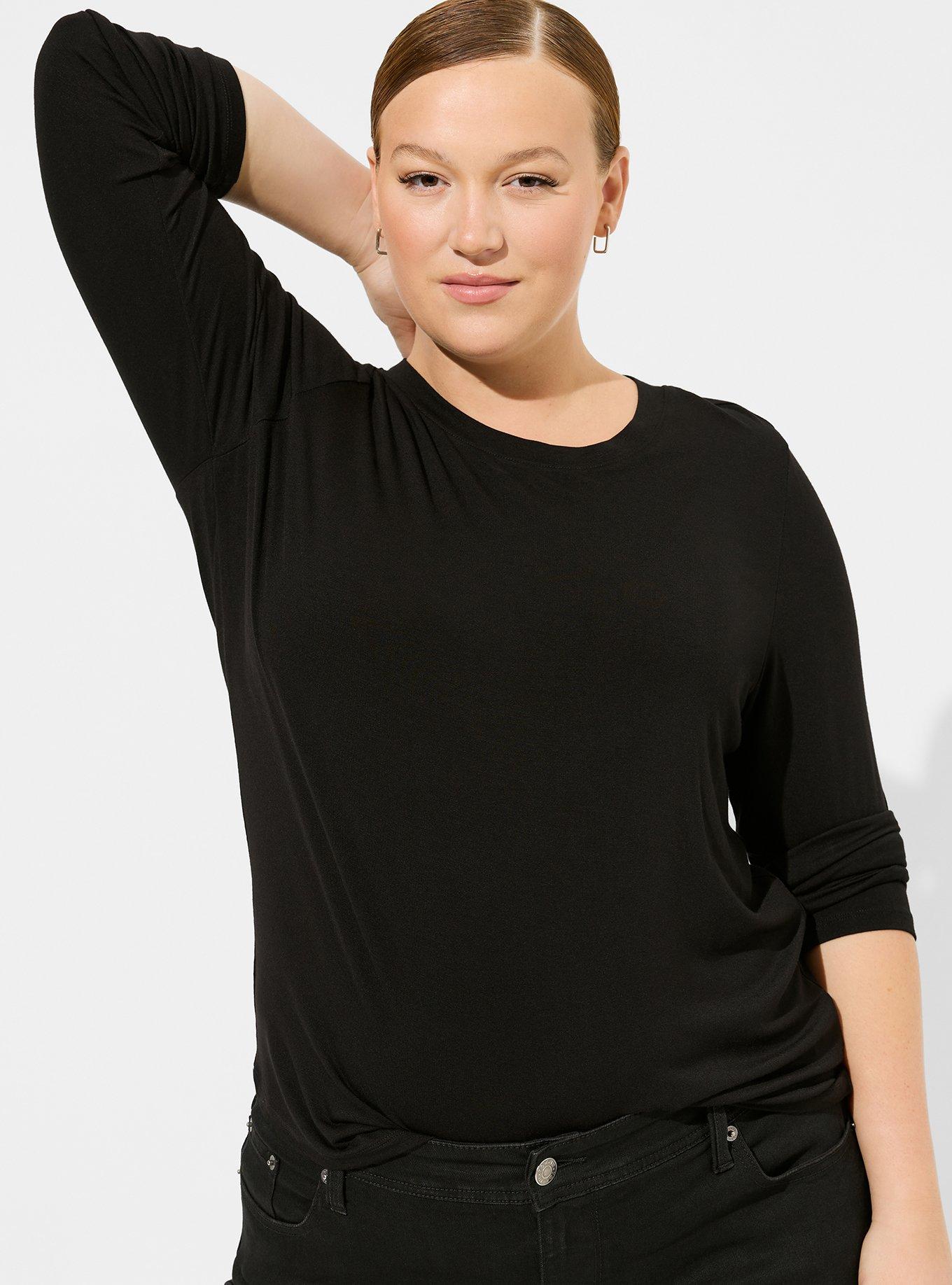 Buy Friends Like These Black Soft Jersey V Neck Long Sleeve Tunic Top from  Next India