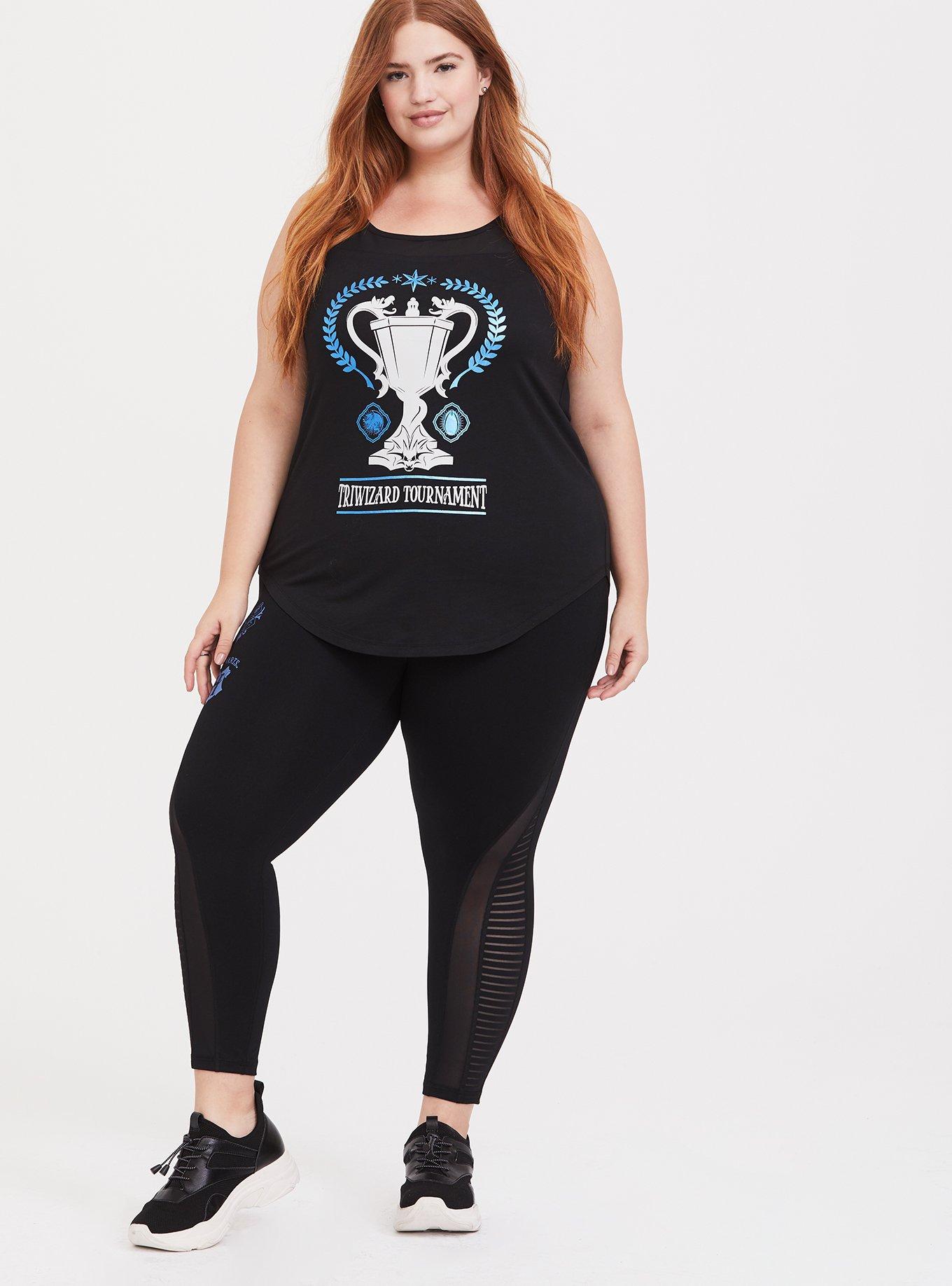 Harry Potter Triwizard Tournament Metallic Black Active Tank, DEEP BLACK, alternate