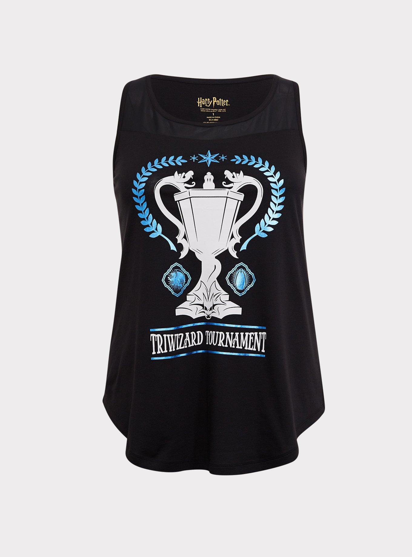 Harry Potter Triwizard Tournament Metallic Black Active Tank, DEEP BLACK, hi-res
