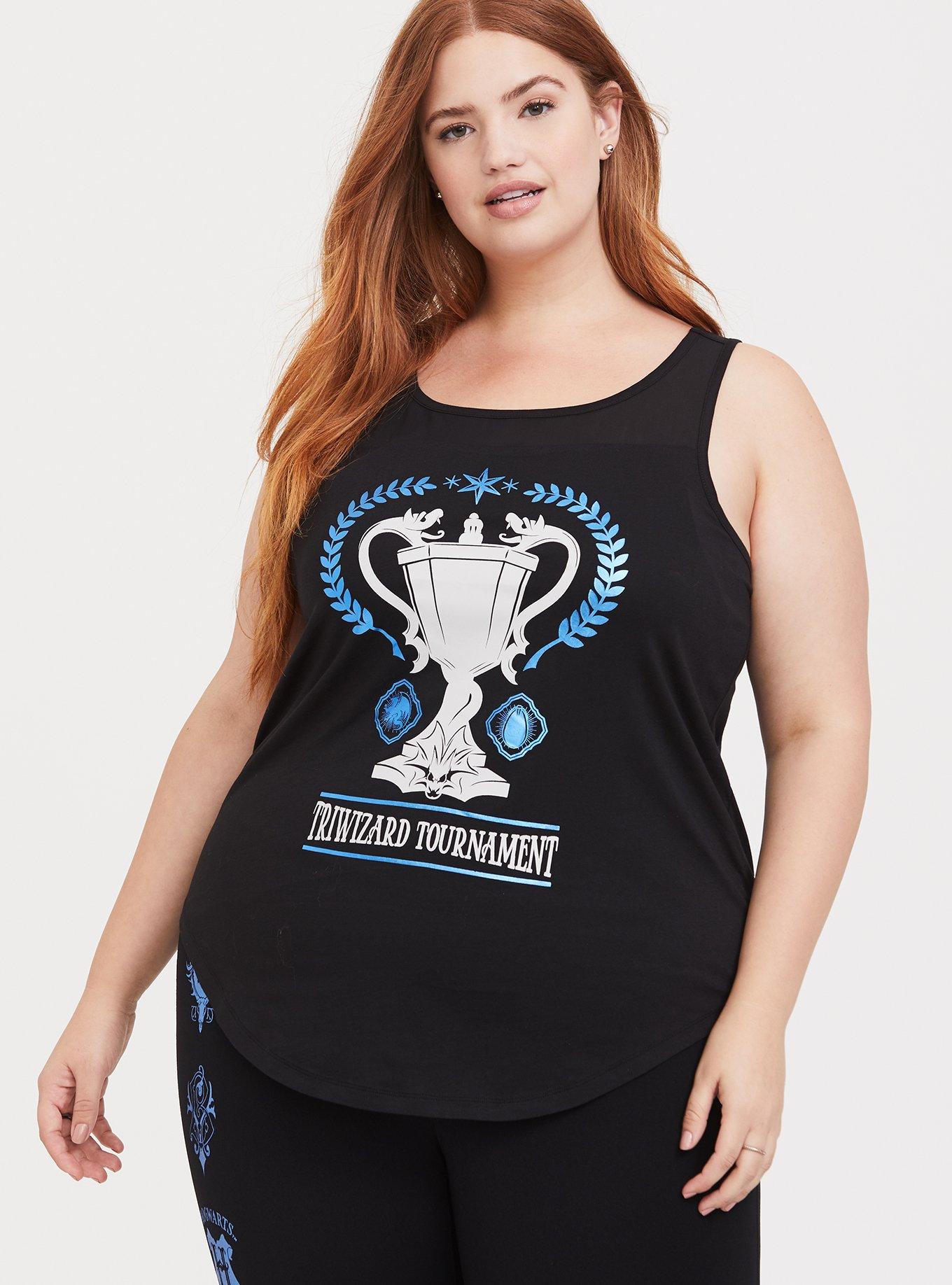 Harry Potter Triwizard Tournament Metallic Black Active Tank, DEEP BLACK, hi-res