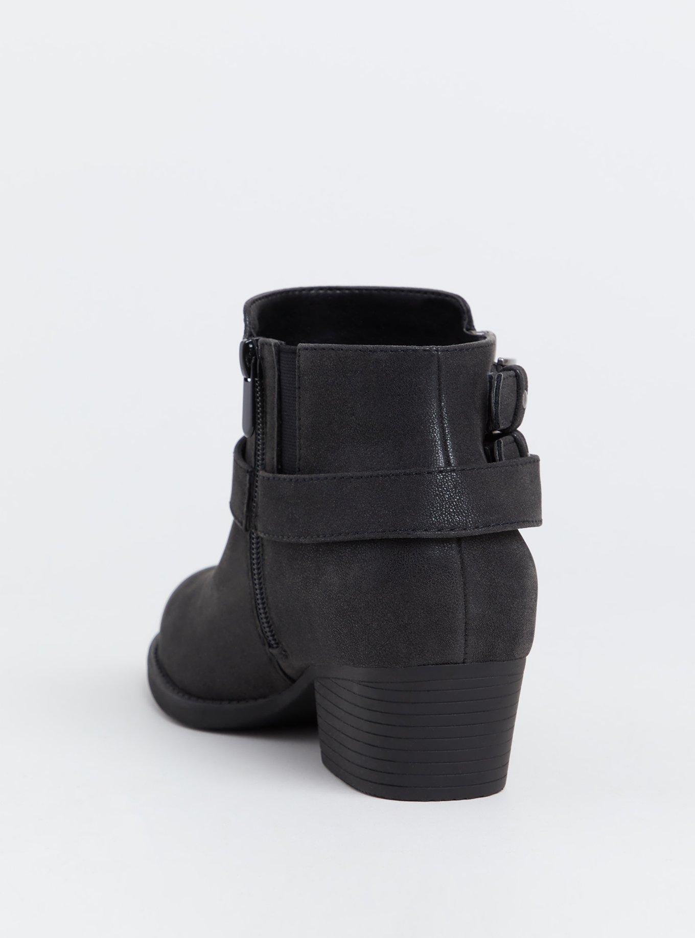 Brushed Buckle Bootie (WW), BLACK, alternate