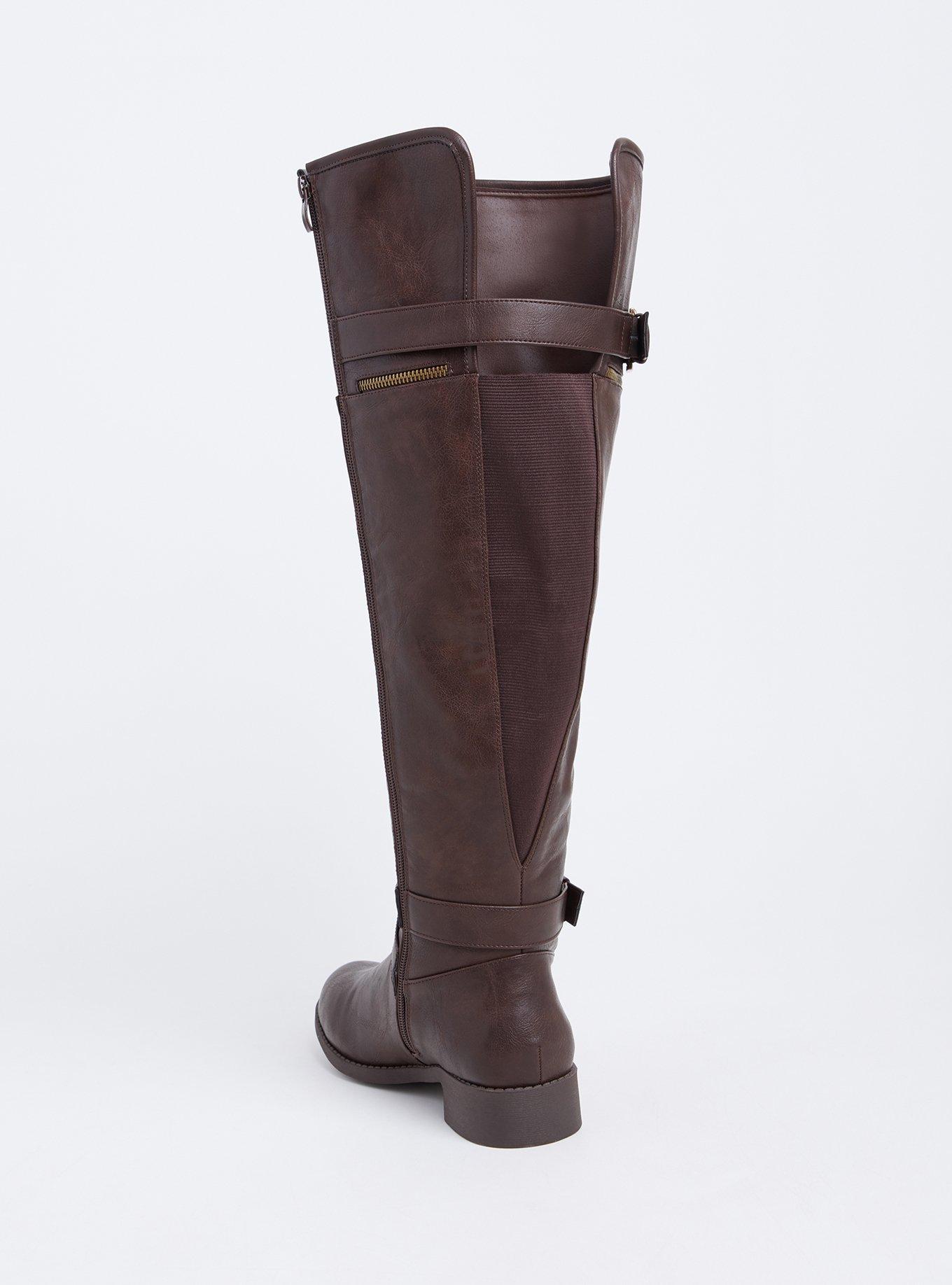 Plus Size - Peep Toe Zipper Tall Boots (Wide Width & Wide Calf) - Torrid