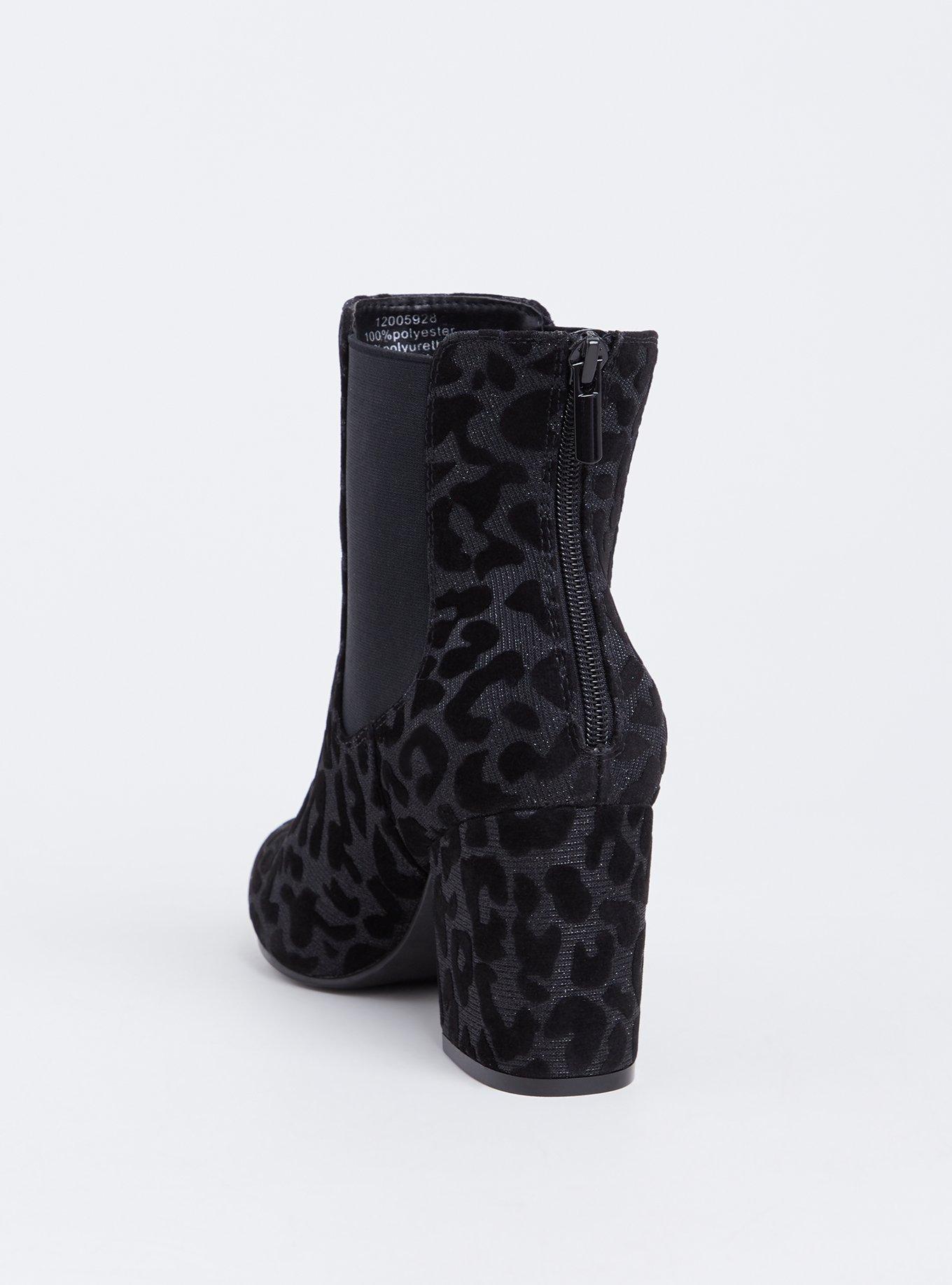Black Velvet Metallic Leopard Bootie (WW), ANIMAL, alternate