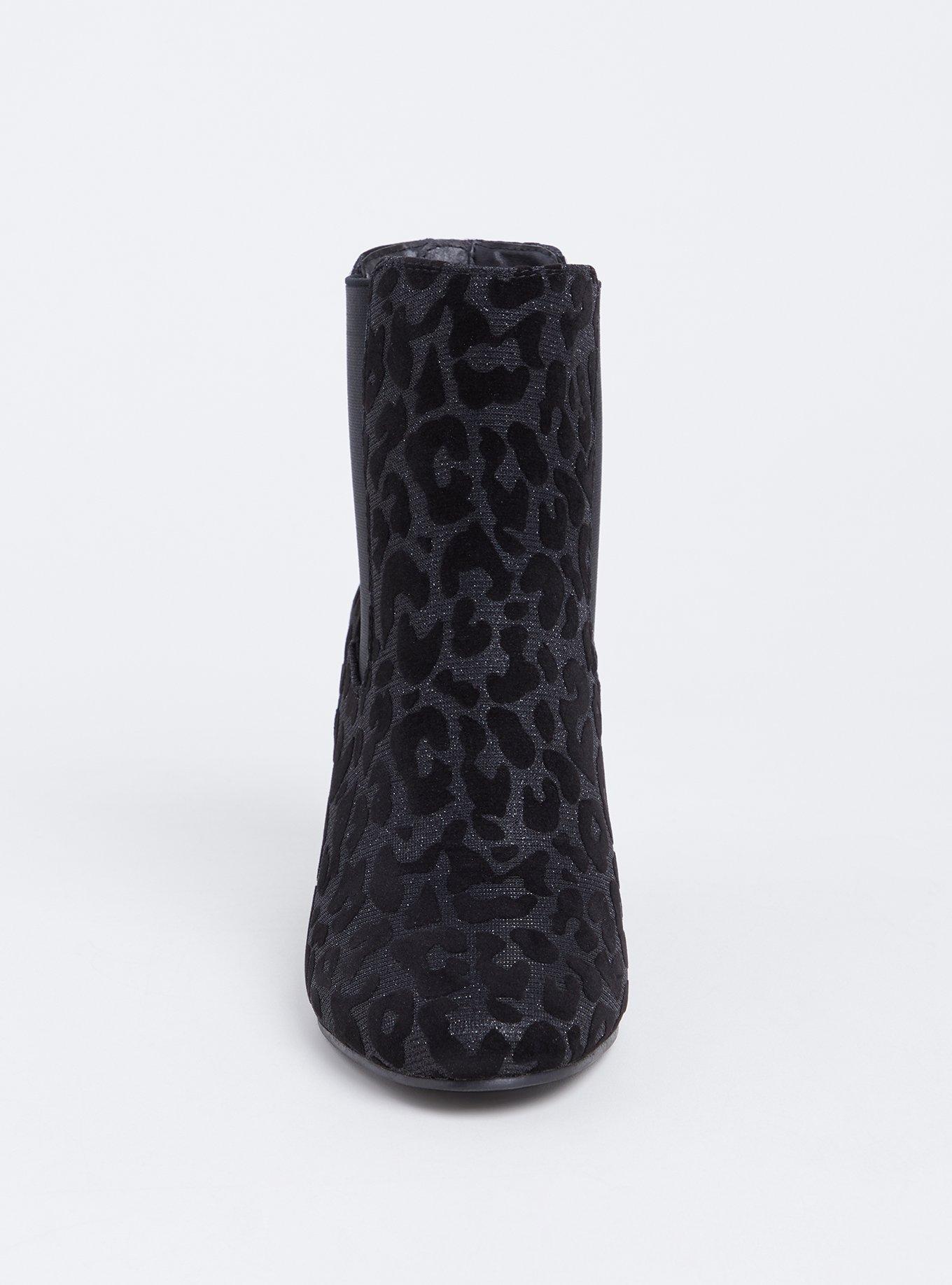 Black Velvet Metallic Leopard Bootie (WW), ANIMAL, alternate