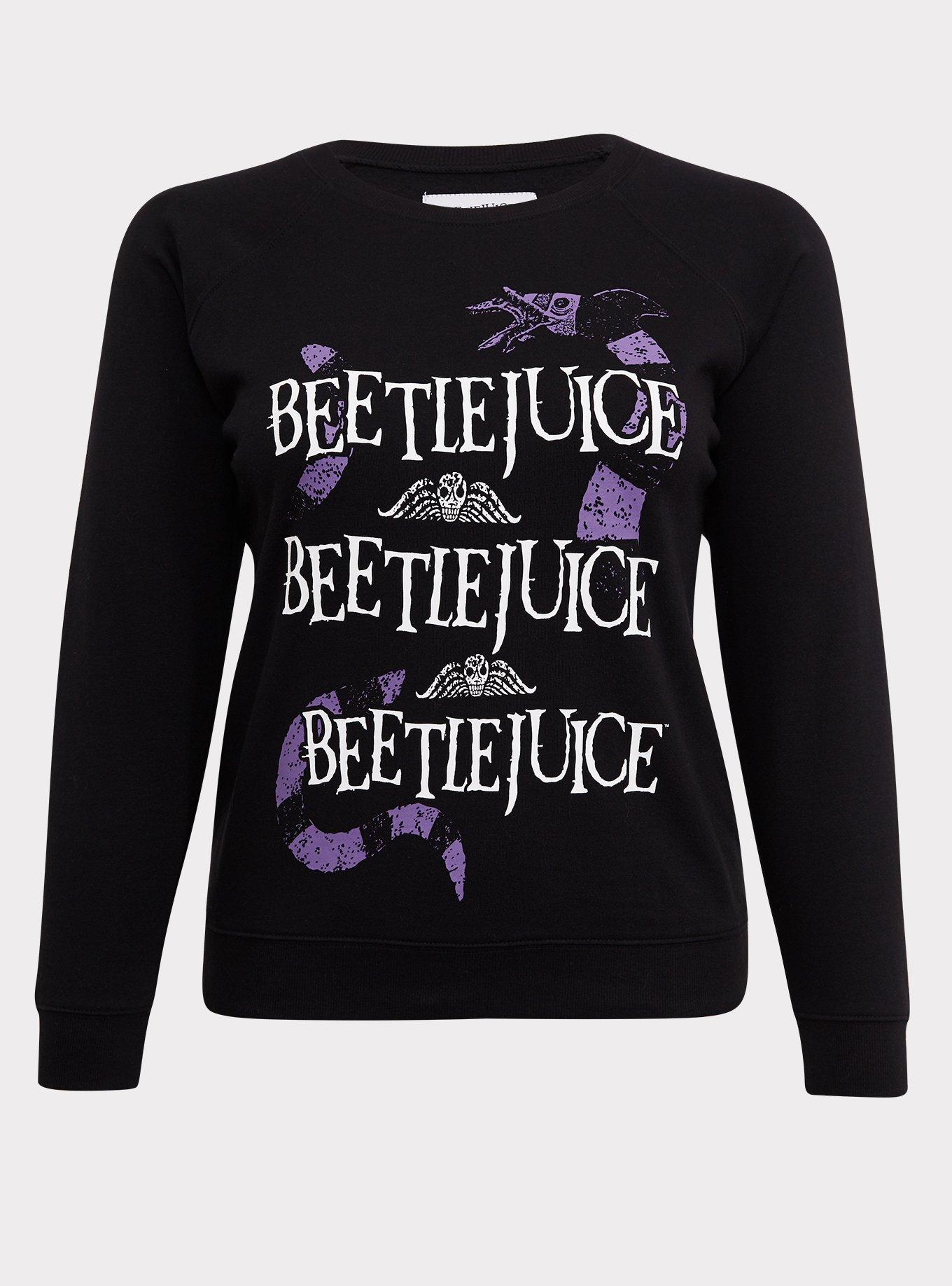 Plus Size - Beetlejuice Black Fleece Crew Sweatshirt - Torrid