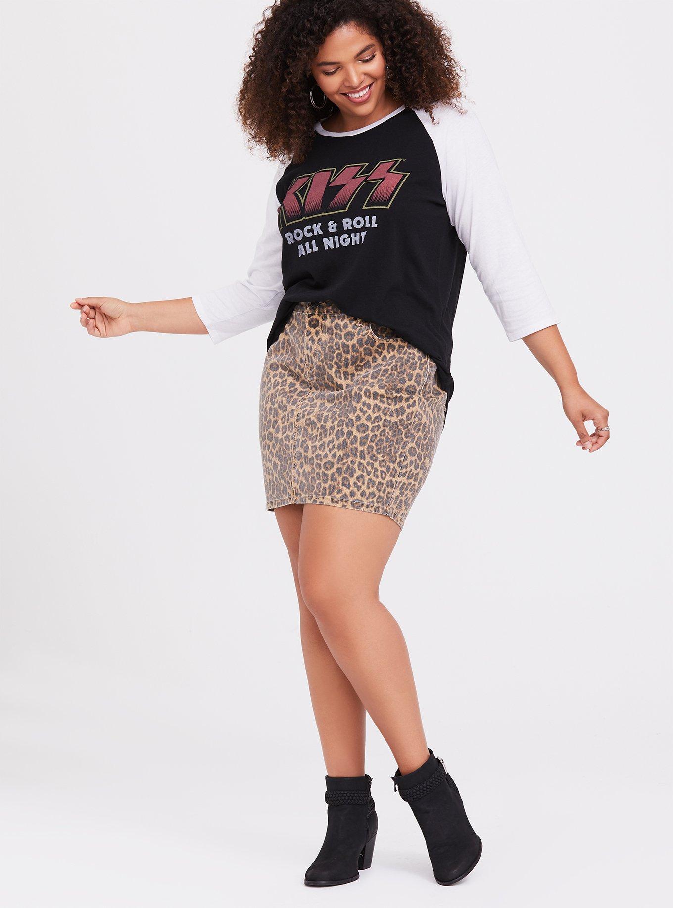 KISS Rock & Roll All Night White & Black Raglan Tee, DEEP BLACK, alternate