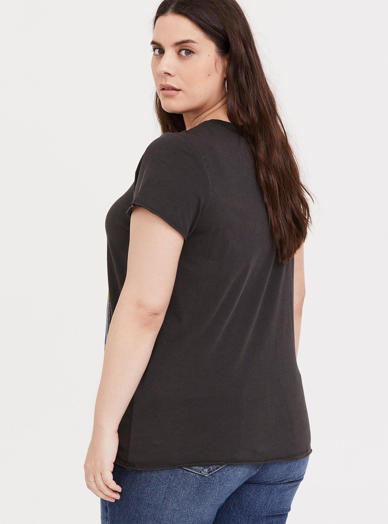 Plus Size Def Leppard Triangle Black Crew Tee, DEEP BLACK, alternate