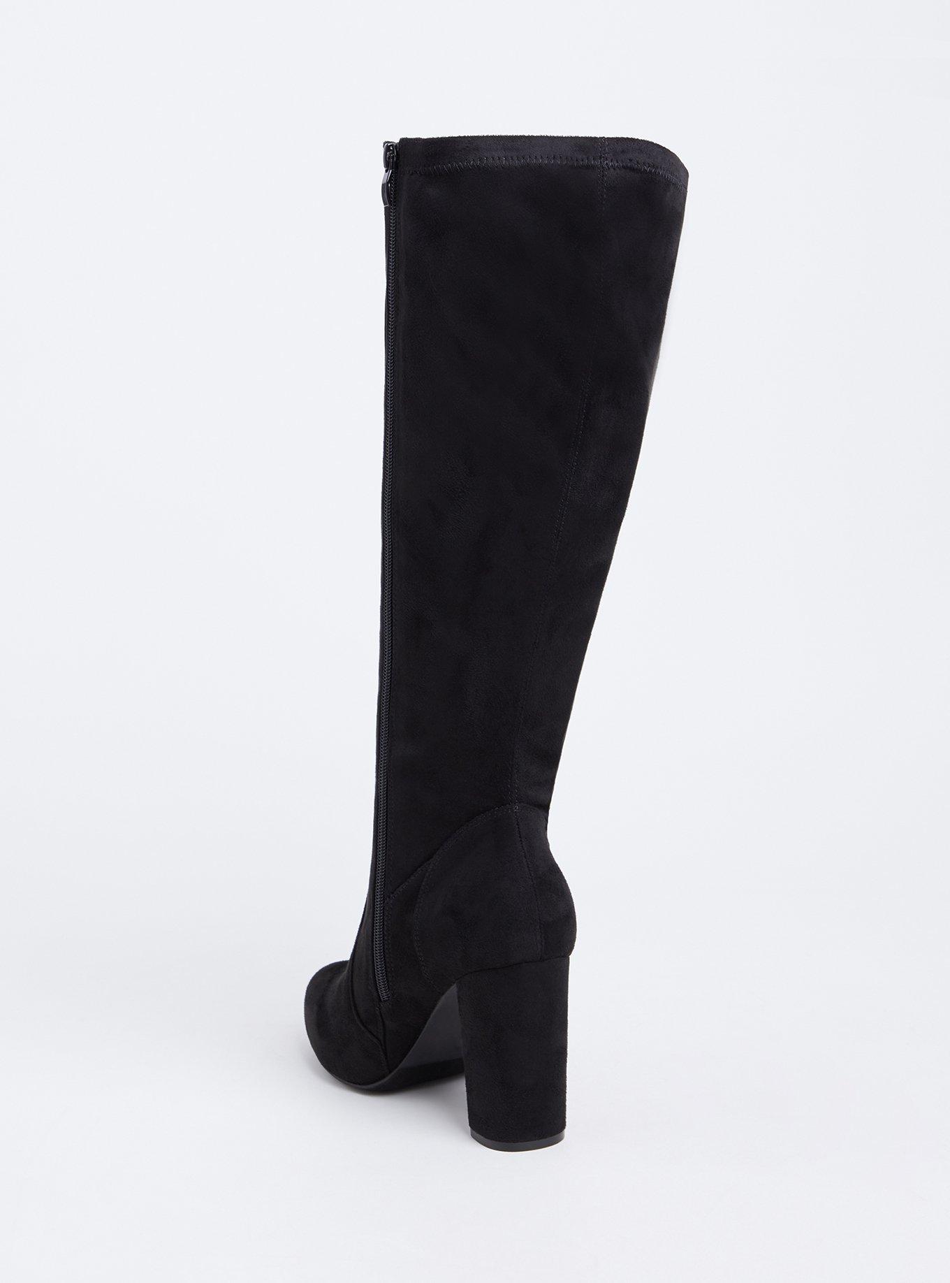 Knee-High Block Heel Boot (WW), BLACK, alternate