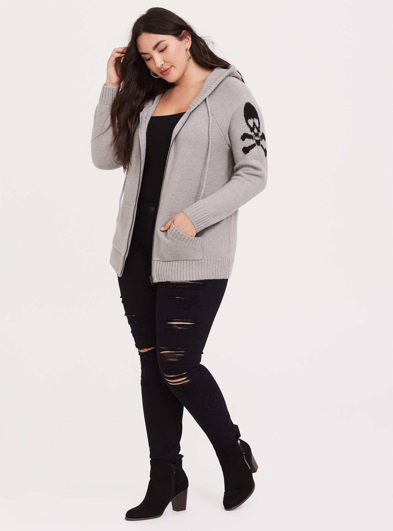 Torrid skull hoodie top