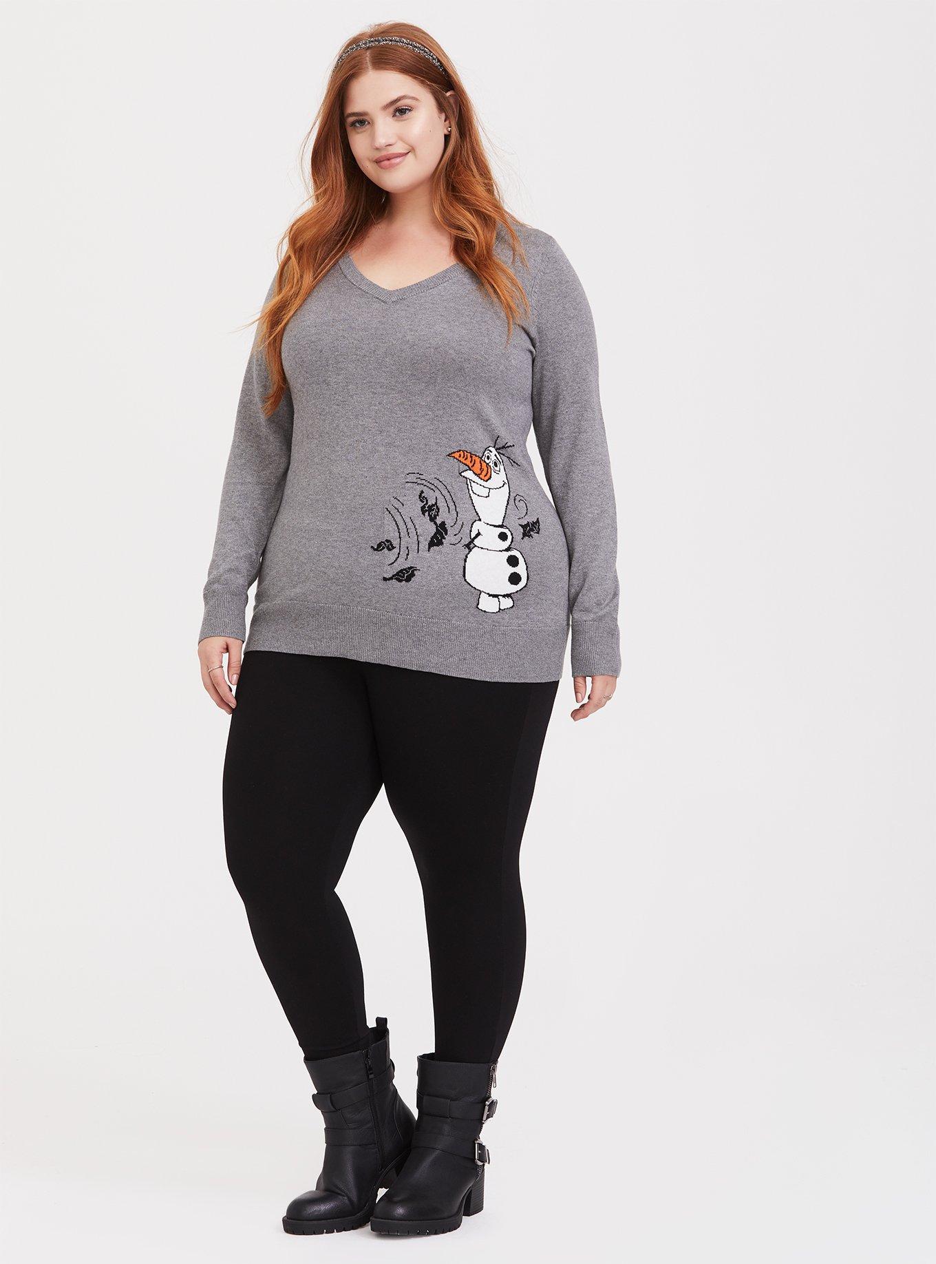 Disney Frozen 2 Olaf Grey V-Neck Sweater, GREY, alternate