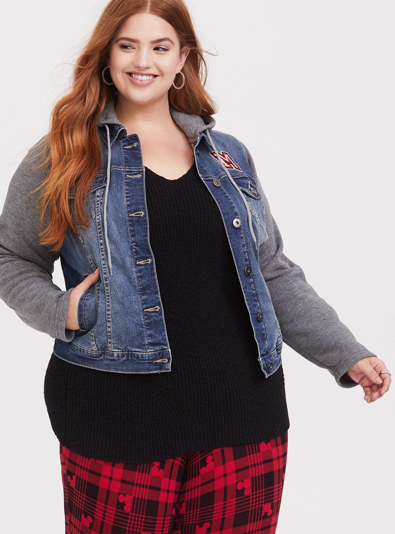 Plus size 2025 mickey mouse jacket