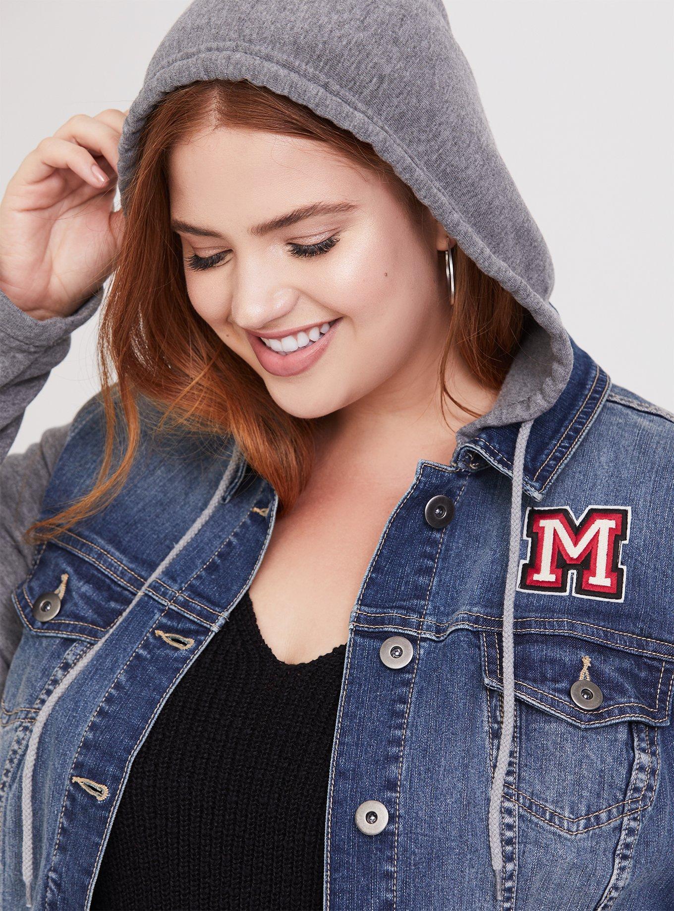 Plus Size - Disney Mickey Mouse Trucker Jacket - Denim Castle - Torrid