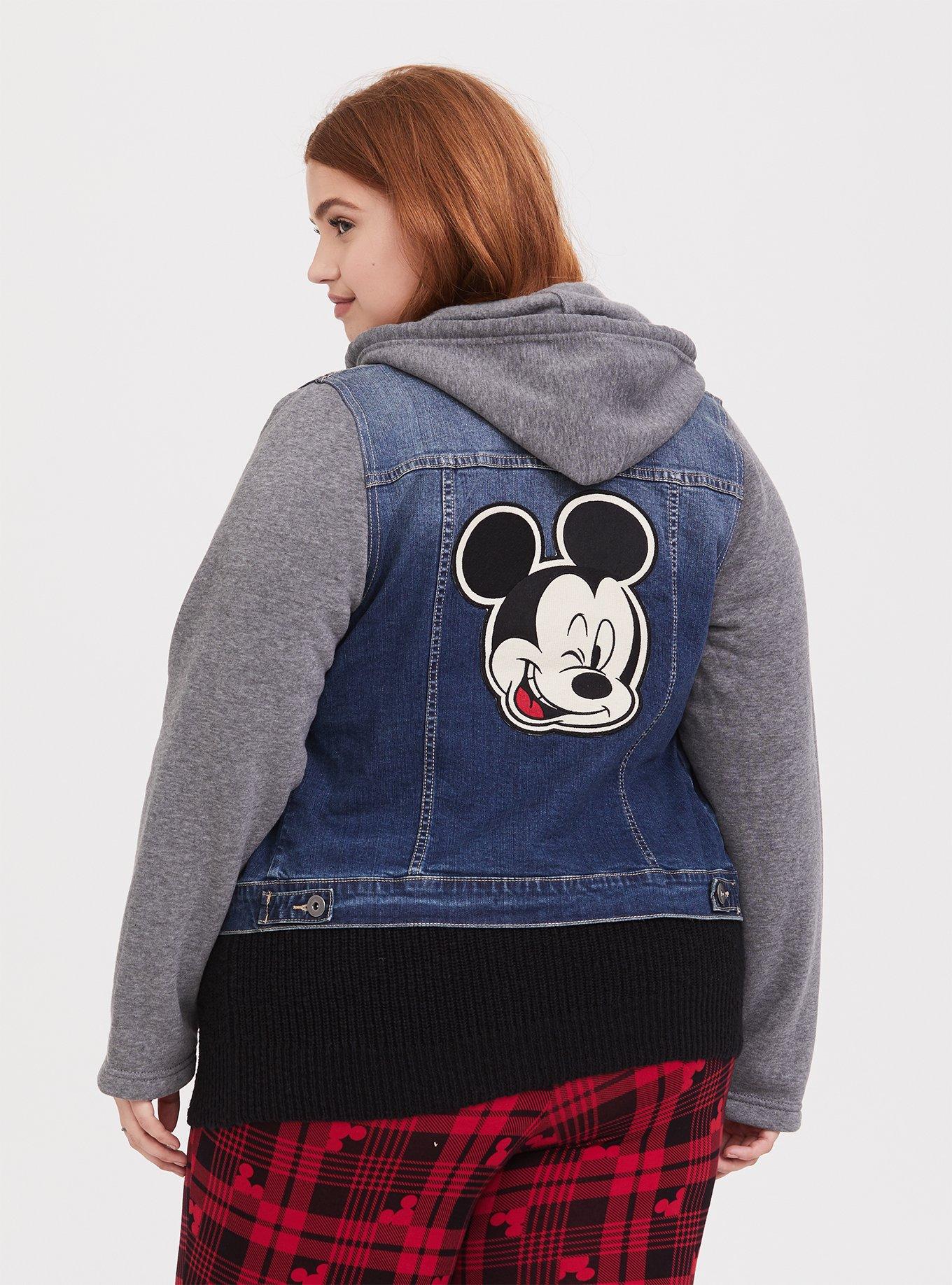 Disney Mickey Mouse Hooded Denim Trucker Jacket, CLOVERDALE, alternate