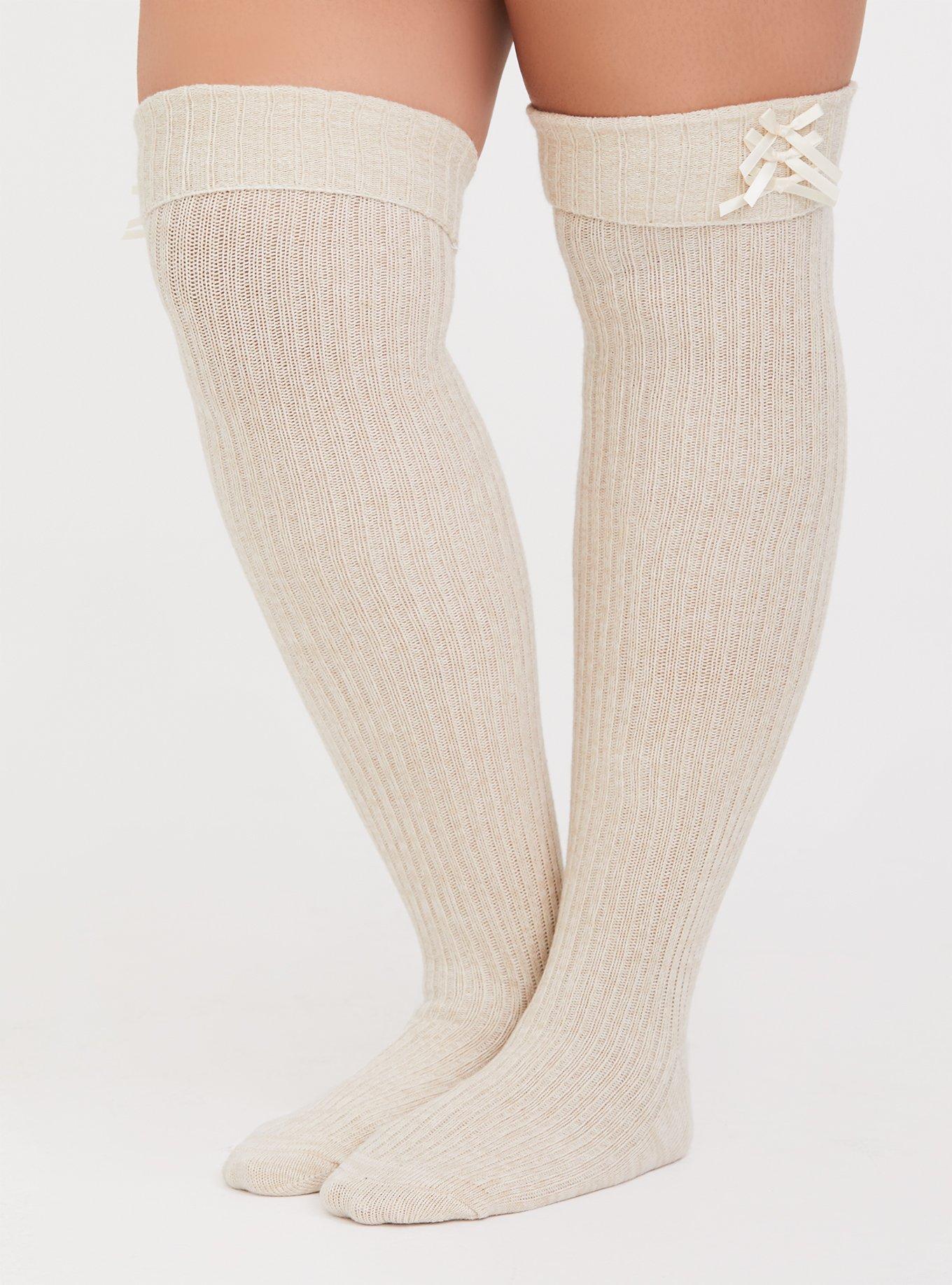 Plus Size - Over-the-Knee Bow Sock Pack - Pack of 2 - Torrid