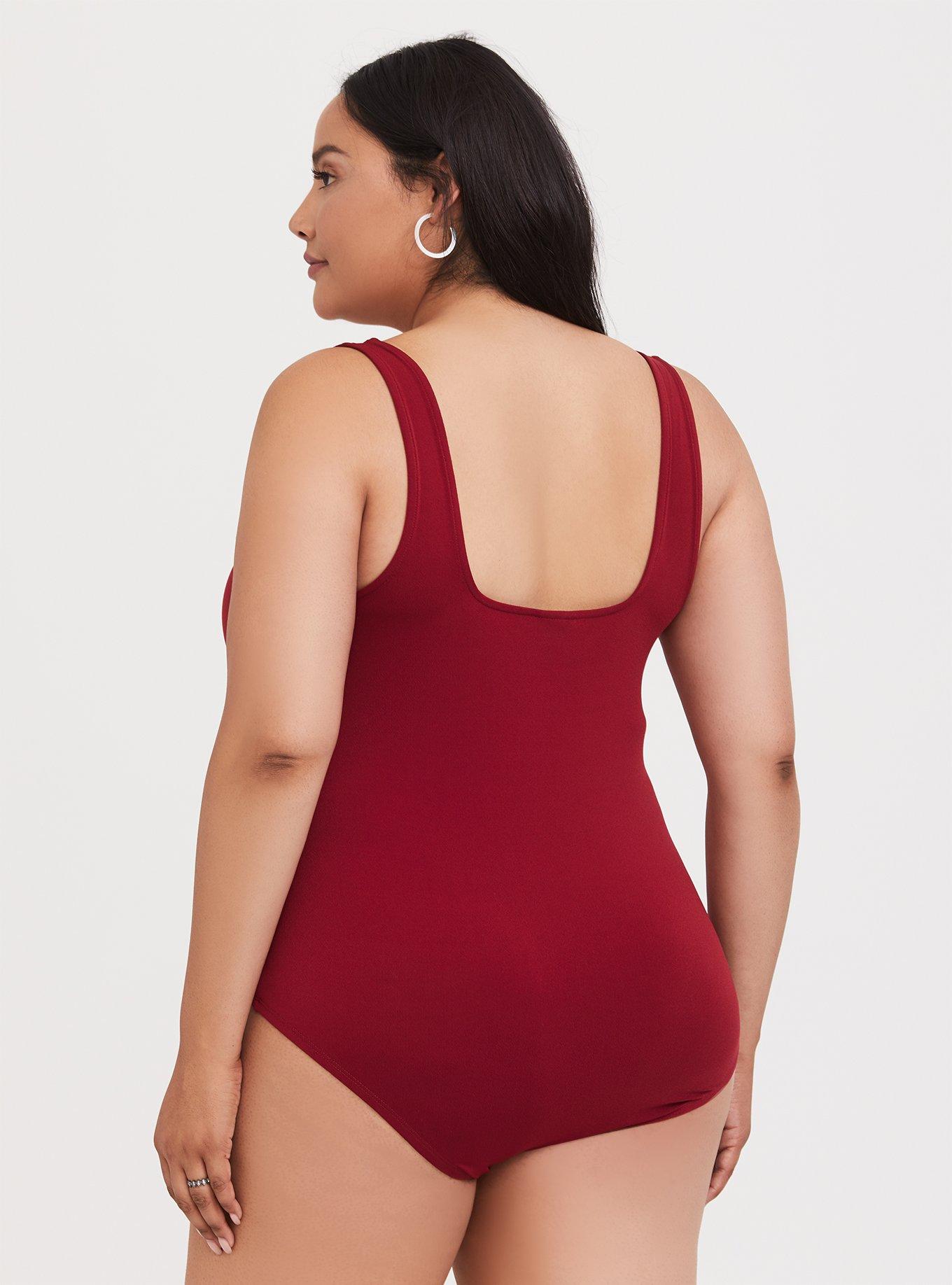 Dark best sale red bodysuit