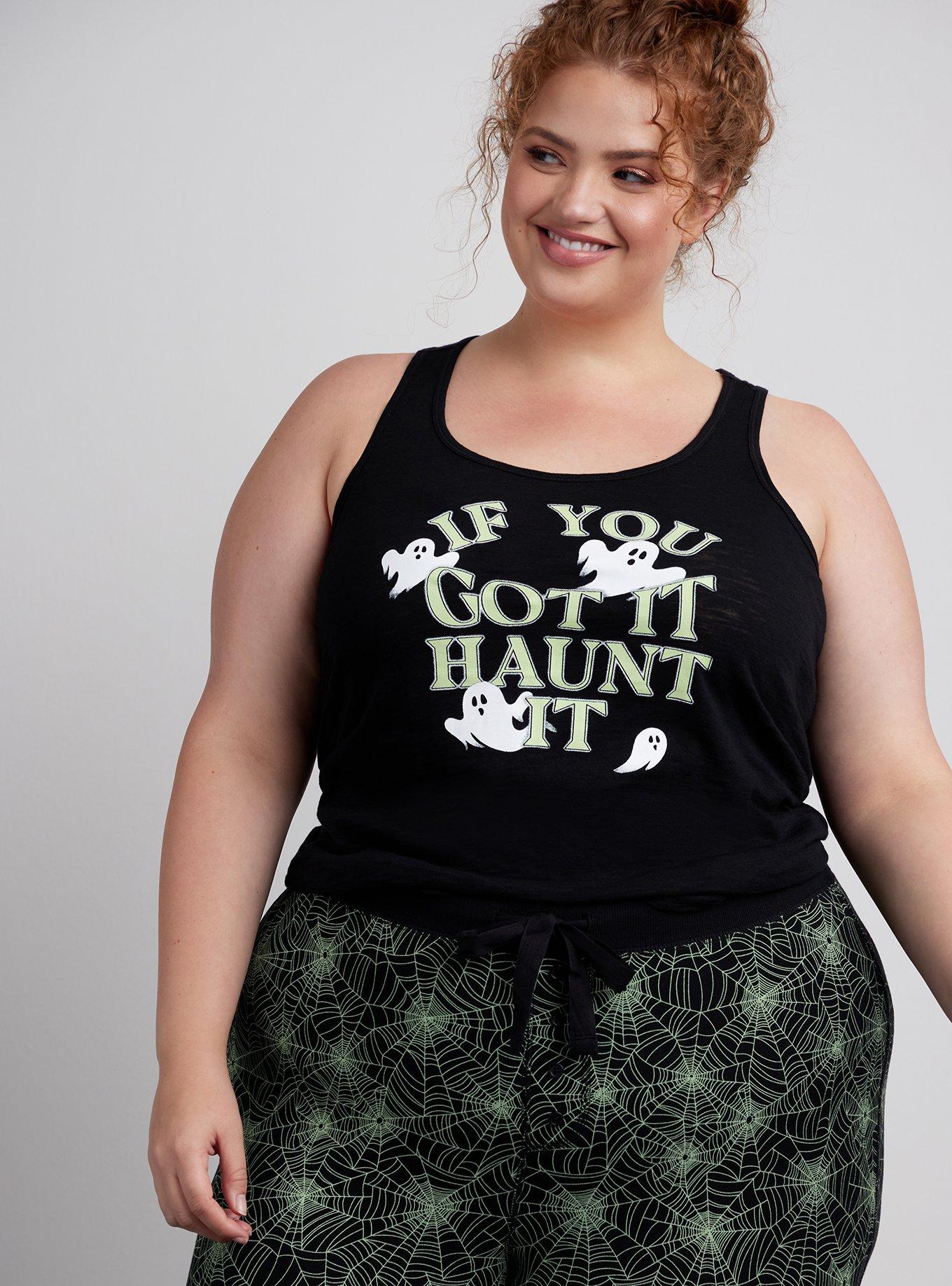 Foxy Full-Length Sleep Legging, DISTRESSED SPIDERWEBS BLACK, alternate