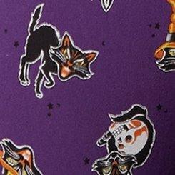 Foxy Full Length Sleep Legging, VINTAGE HALLOWEEN CAT IMPERIAL PURPLE, swatch