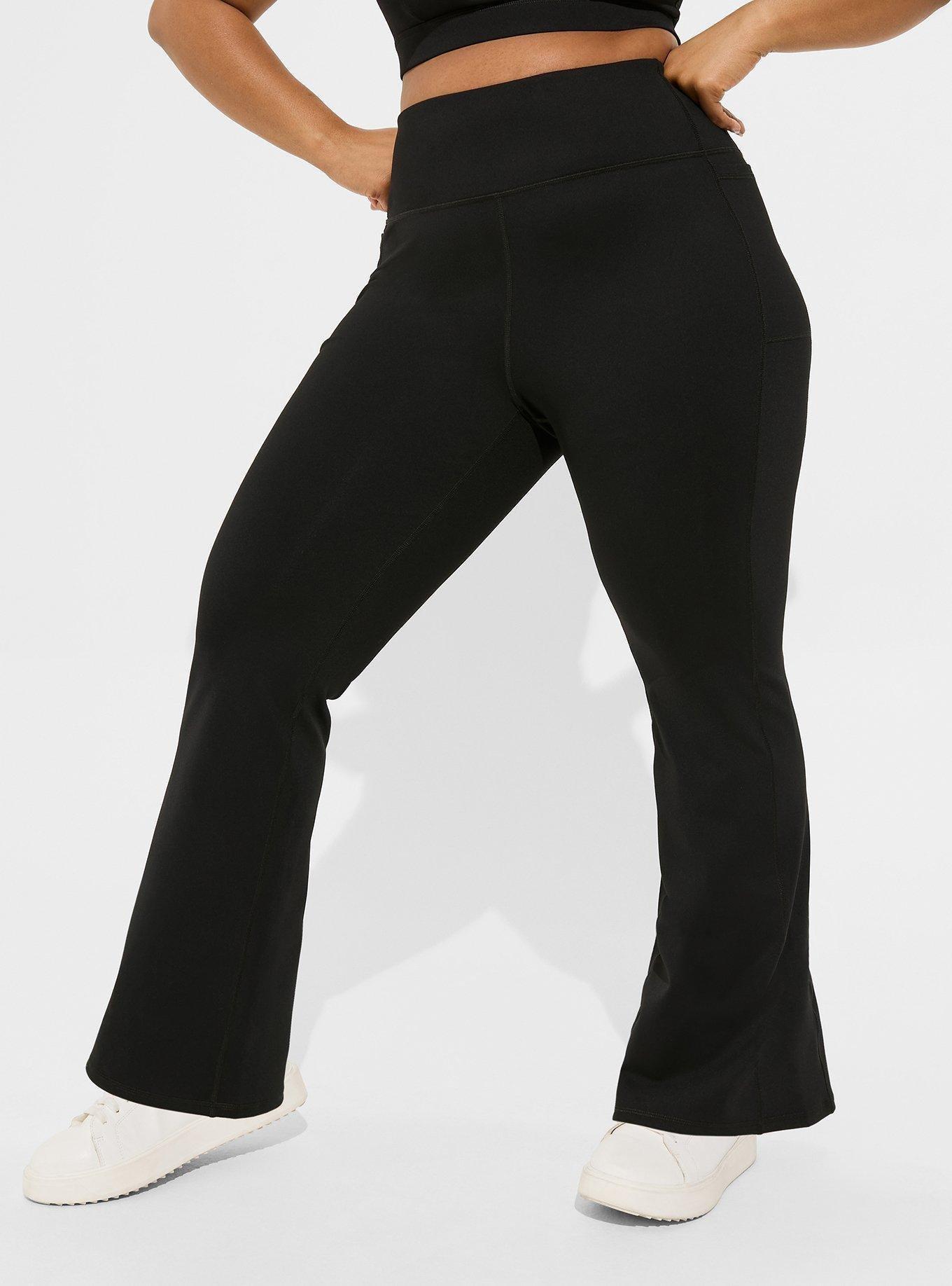 Black Super High Rise Luxe Crossover Bootcut Legging