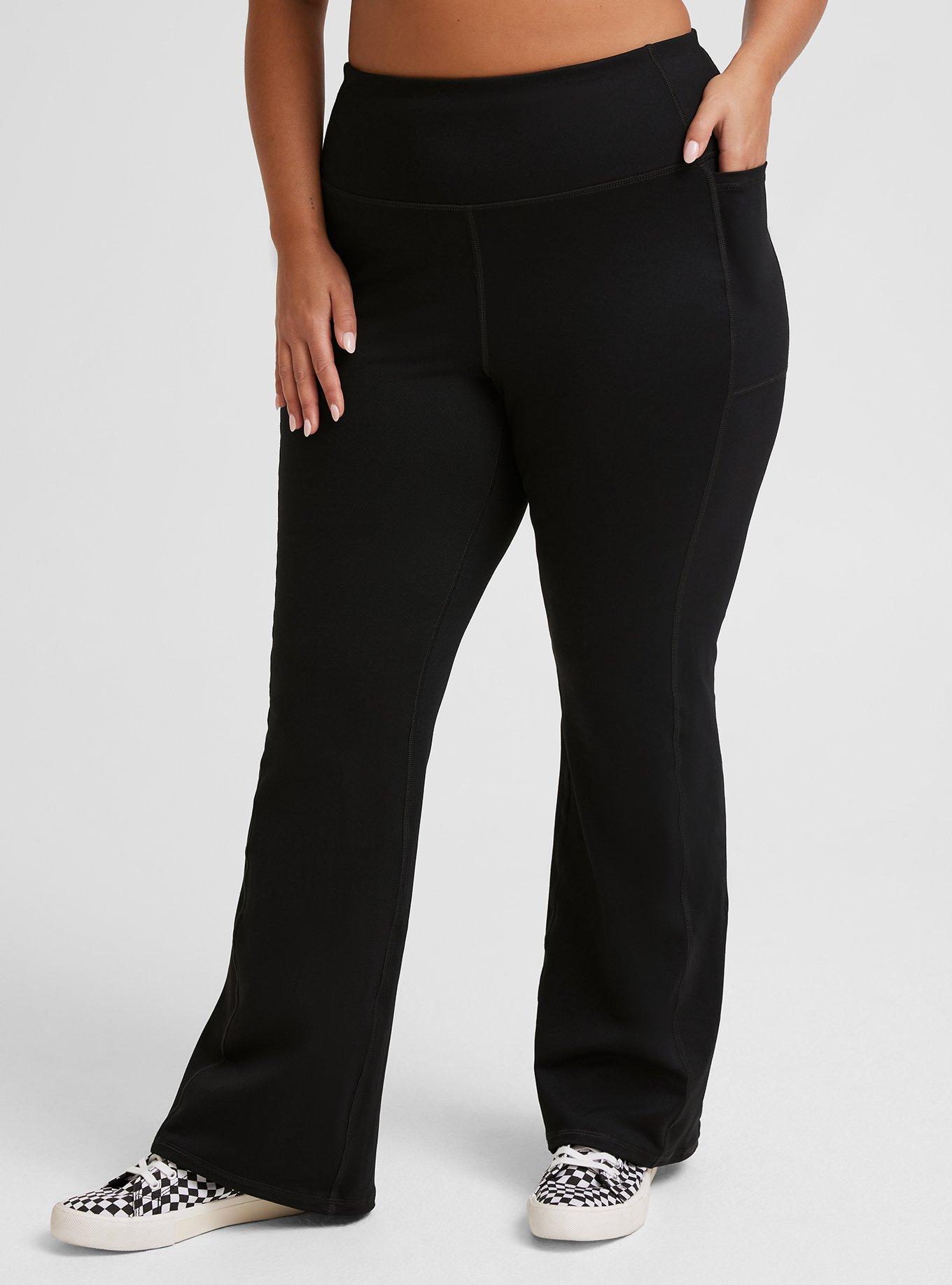 Black Super High Rise Luxe Crossover Bootcut Legging