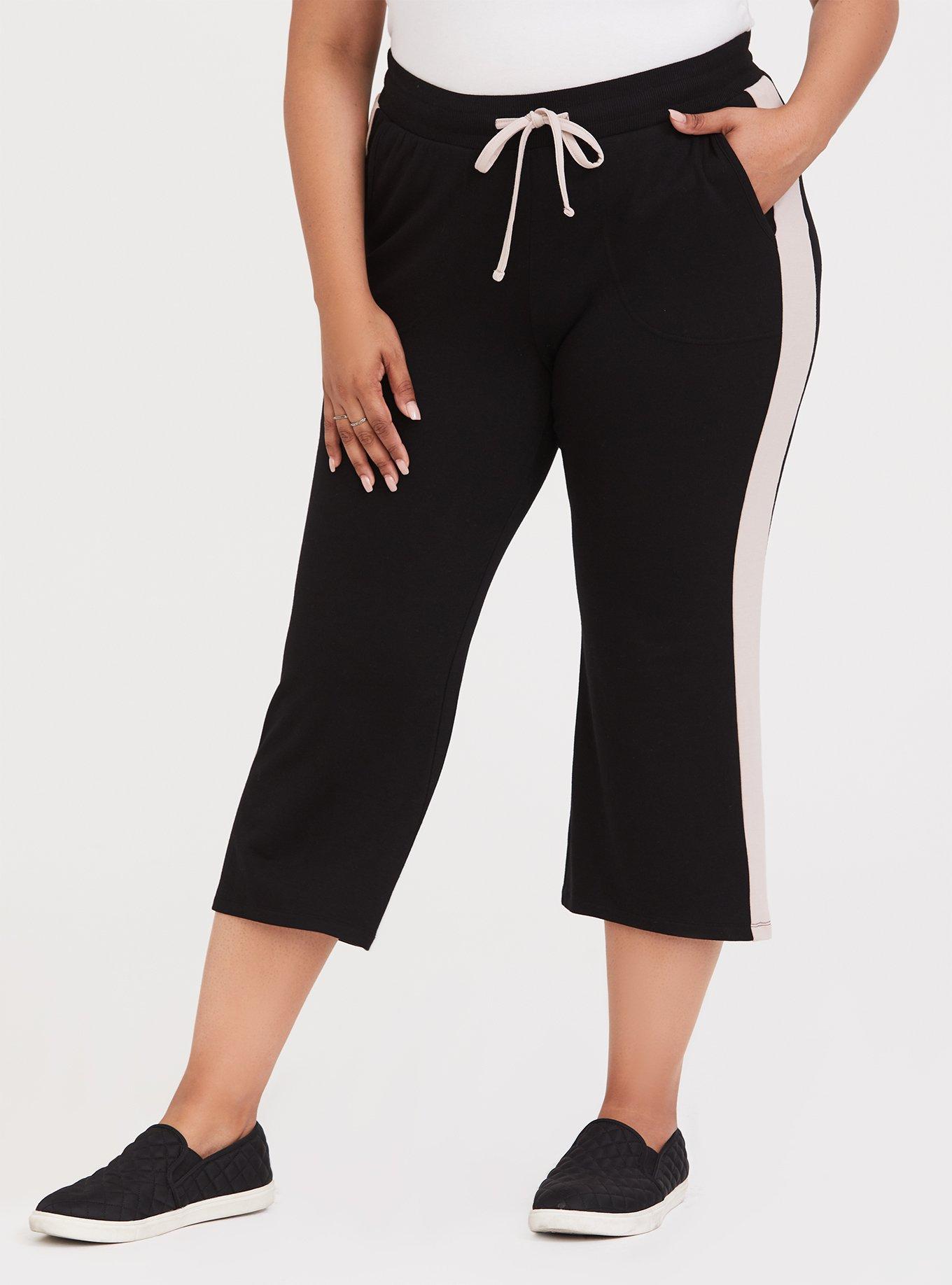 Plus Size - Black Stripe Active Culotte Jogger - Torrid