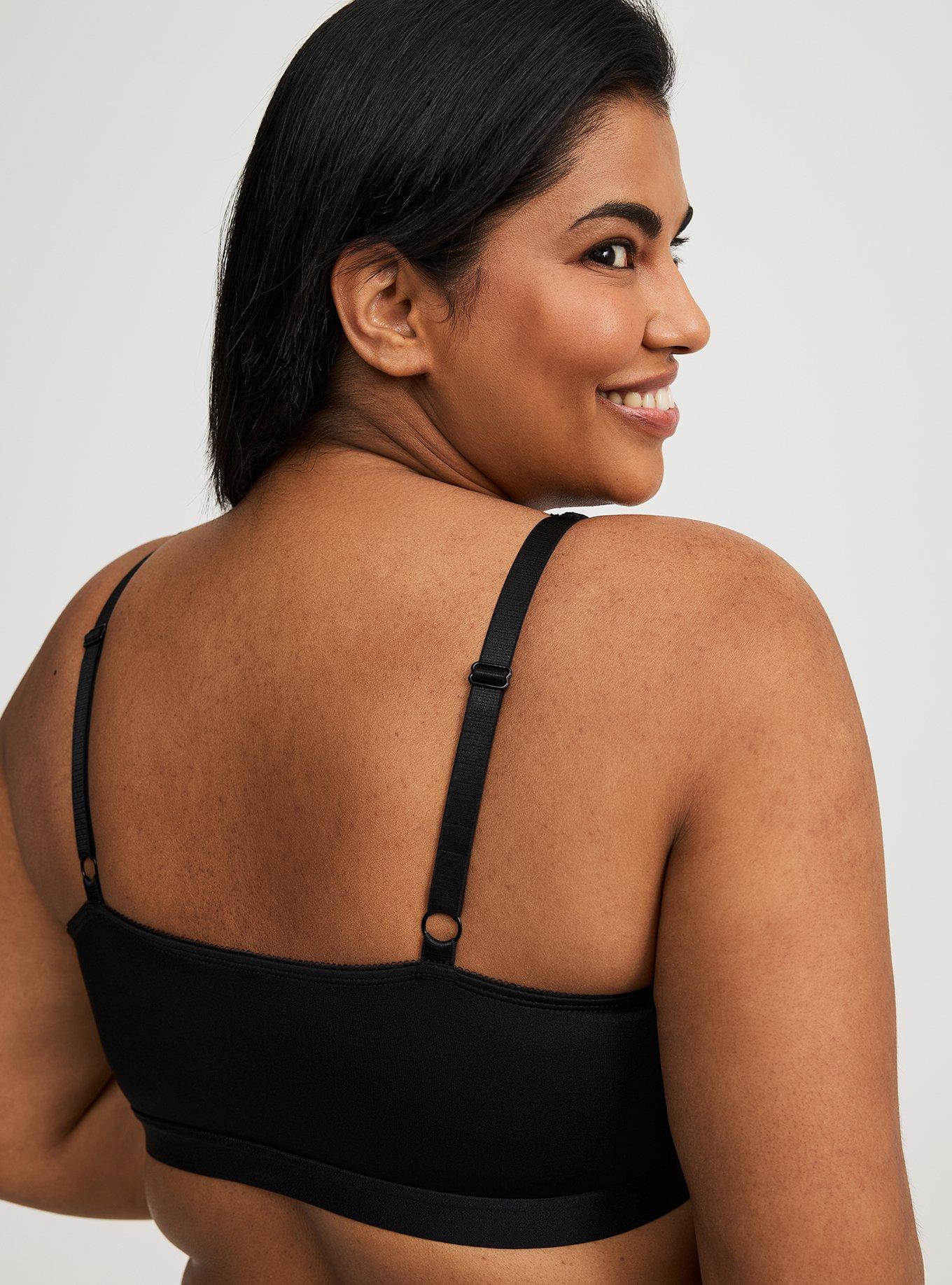 Lightly Lined Microfiber Plunge Bralette