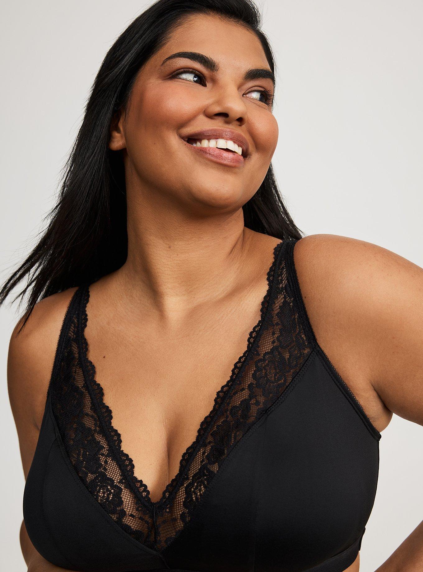 Lightly Lined Microfiber Plunge Bralette
