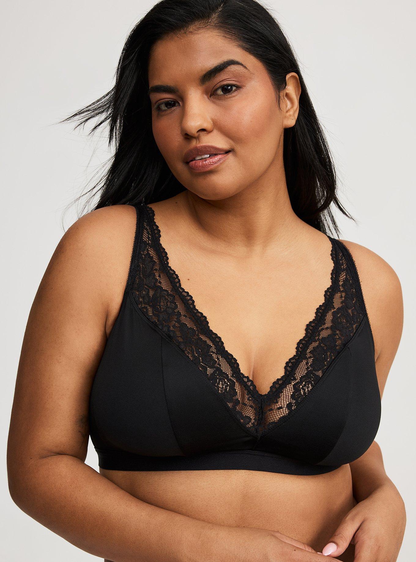 Woman's Black The Nude Effect bralette in microfibre