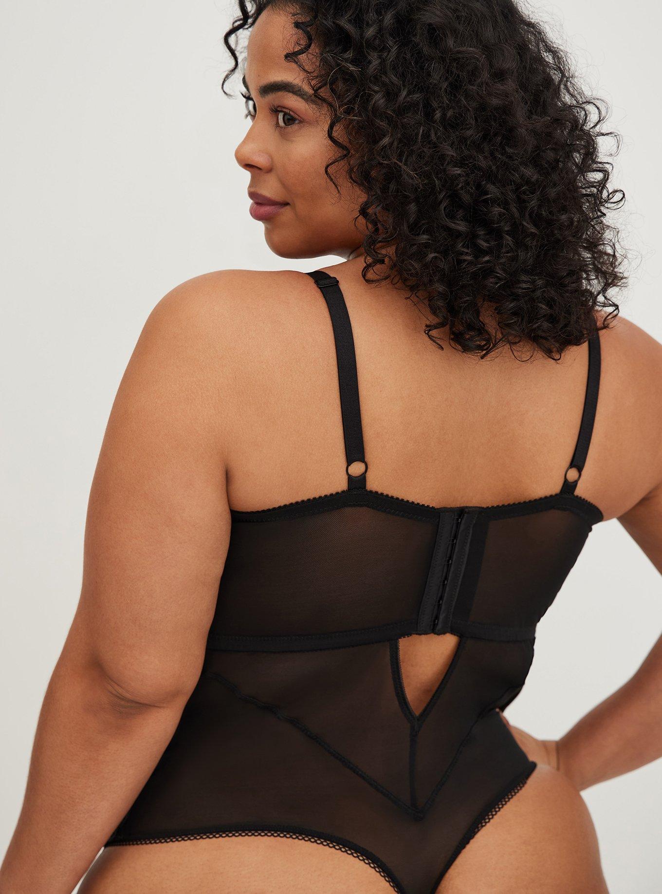 Plus Size Sheer Bodysuit