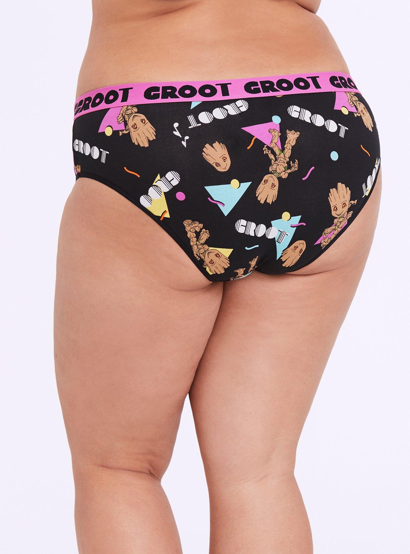 Plus Size Guardians of the Galaxy Groot Multicolor Hipster Panty, MULTI, alternate