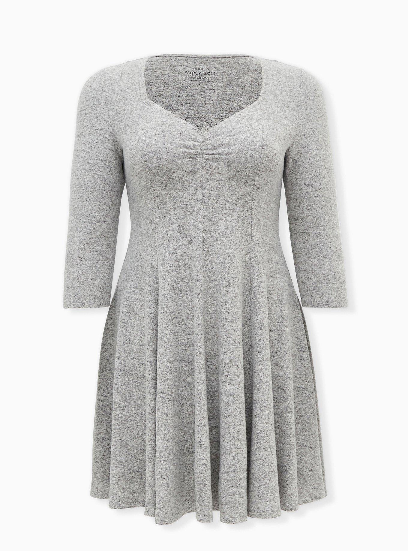 Mini Super Soft Plush Fluted Dress, , hi-res