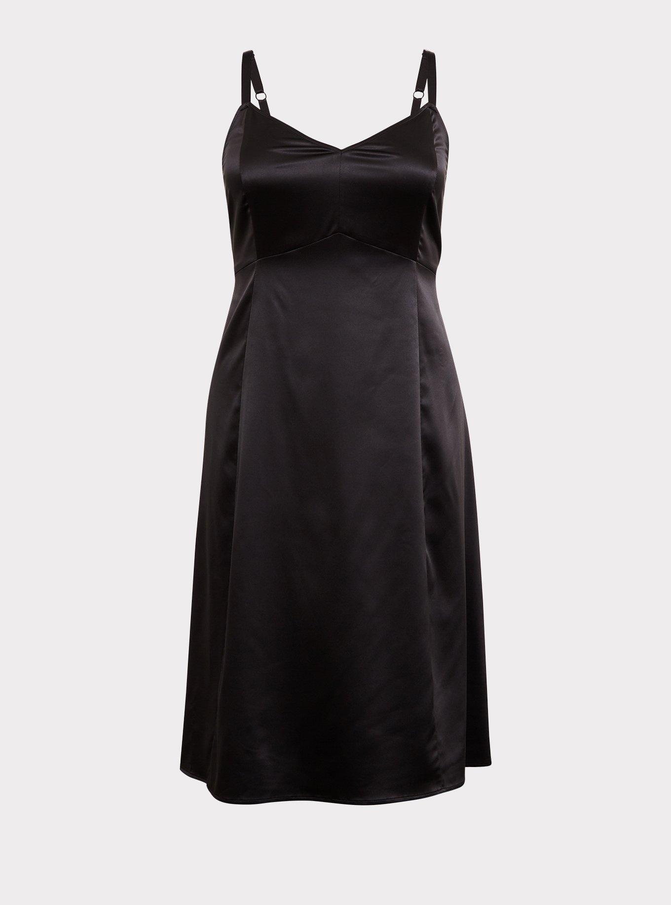 Forever 21 Women's Satin Corset Lingerie Slip Dress in Black Small