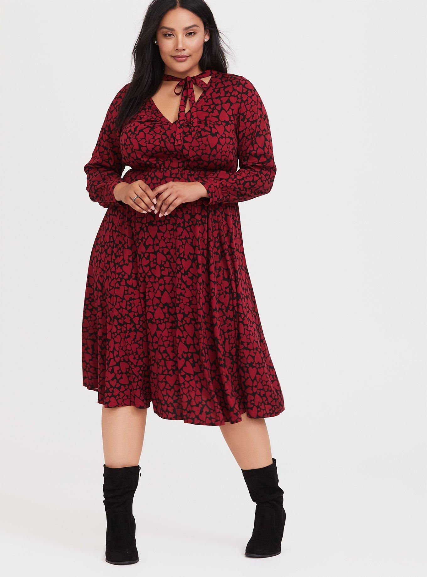 Torrid black and outlet red dress