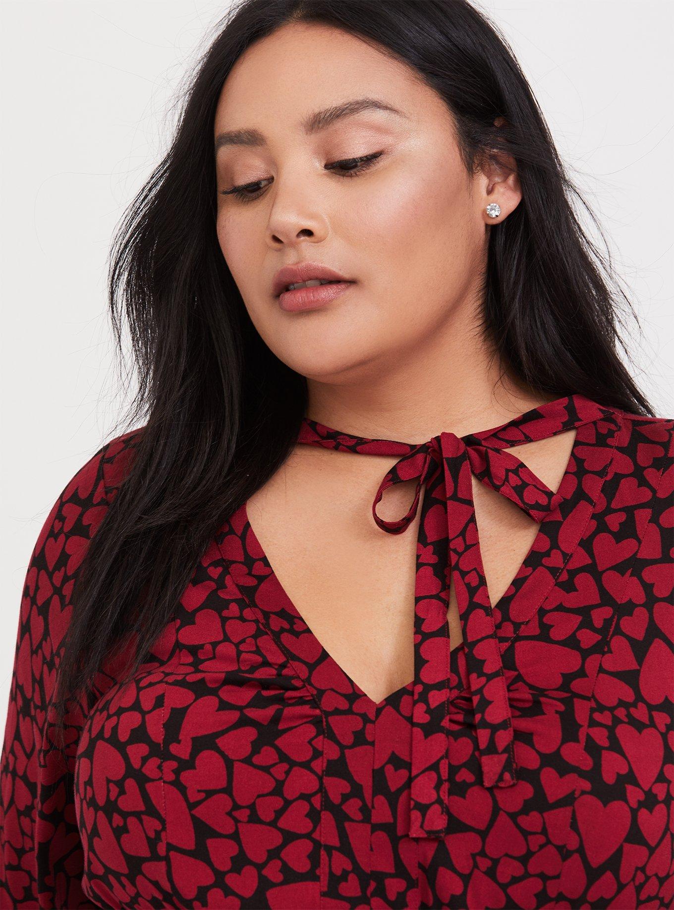 Torrid black and red hot sale dress