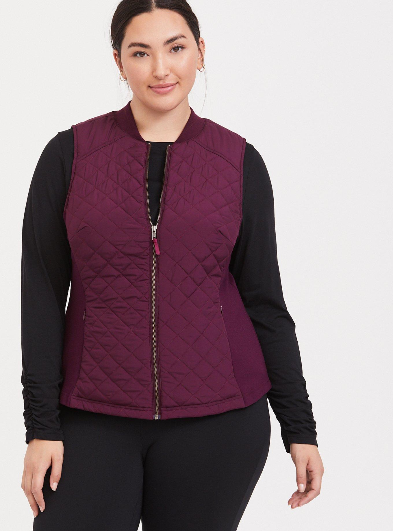 Plus size hot sale burgundy vest