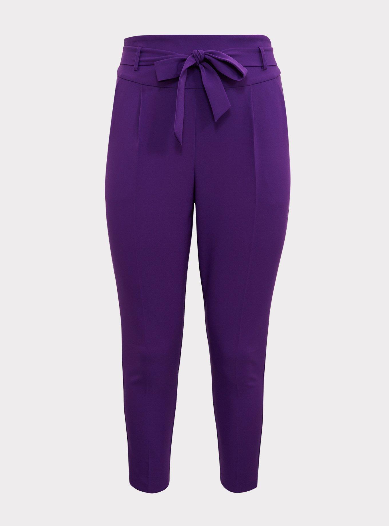 Plus size purple pants best sale
