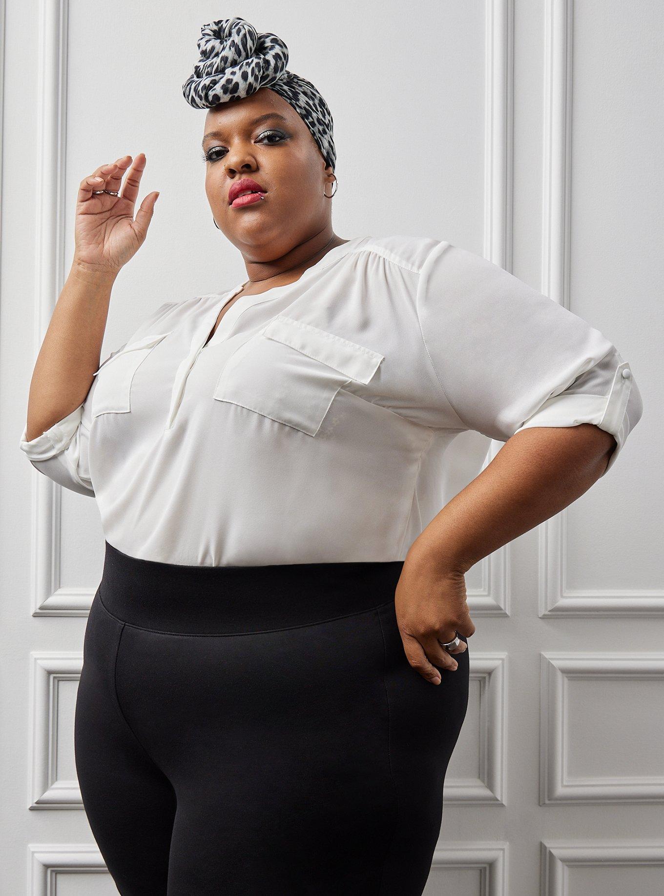 Plus Size - Studio Ponte Slim Fix Pixie Pant - Black - Torrid