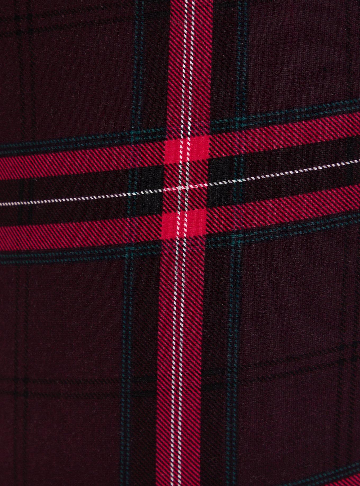 Pixie Skinny Studio Luxe Ponte High-Rise Pant, MAROON PLAID, alternate