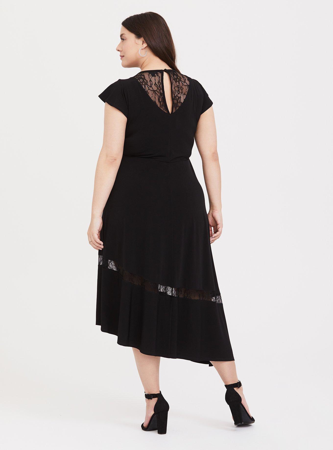 Midi Studio Knit Asymmetrical Dress, BLACK, alternate