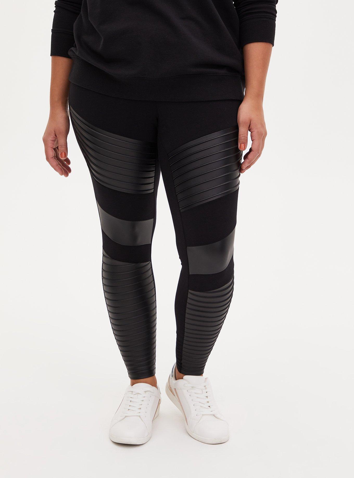Torrid Black Platinum Leggings - Sequin Front / Smooth Back - New - Size 3  / 3X
