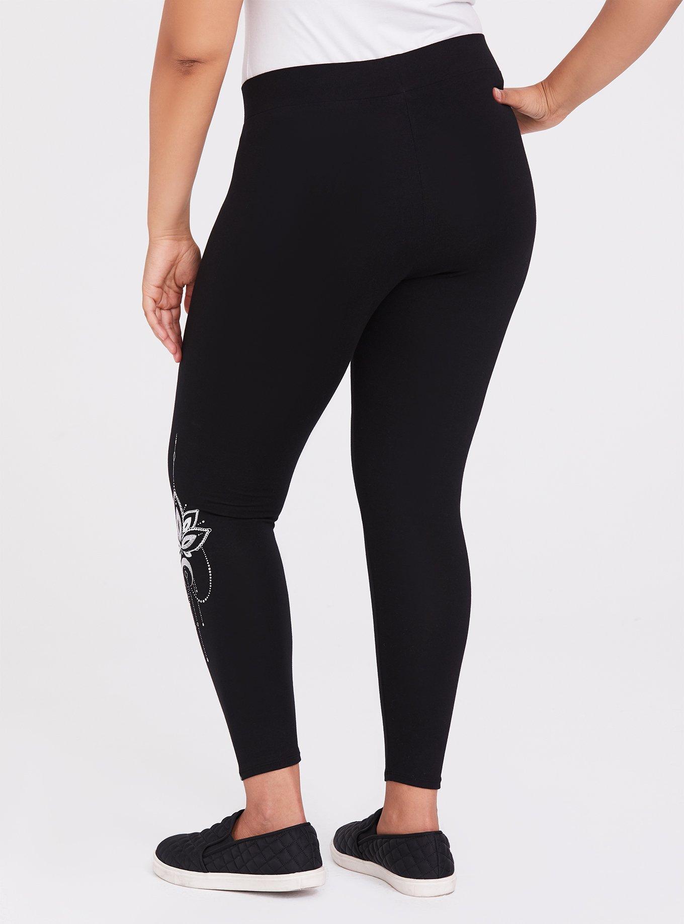 Plus Size - Premium Legging - Henna White & Black - Torrid