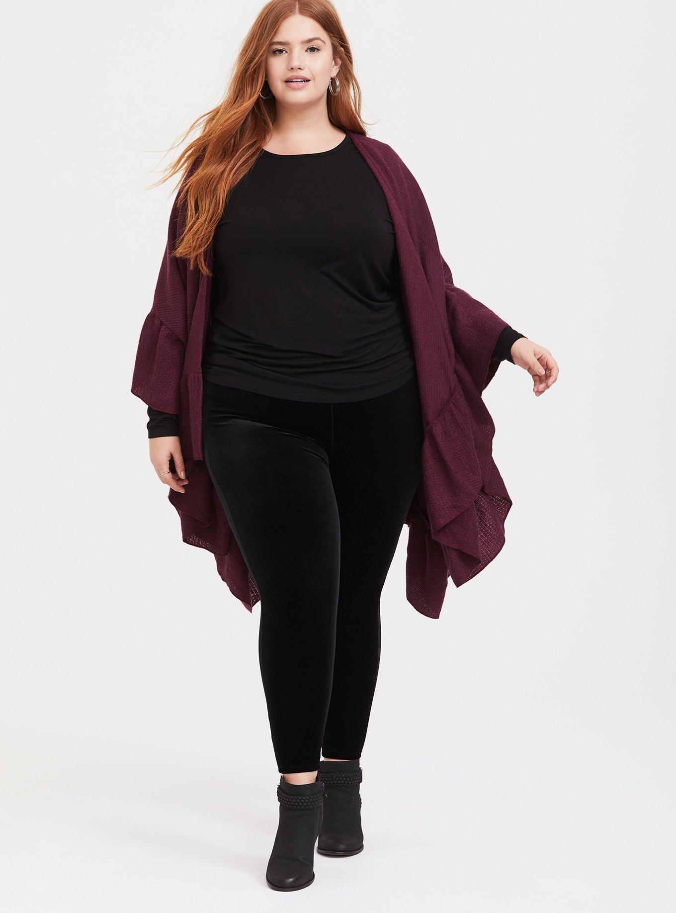 Plus Size - Full Length Signature Waist Velvet Legging - Torrid