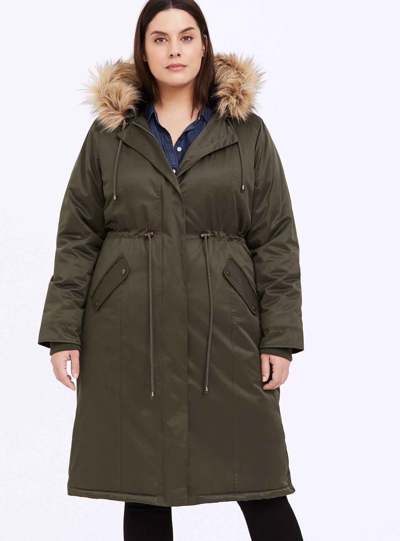 Twill Fur Trim Parka, DEEP DEPTHS, alternate