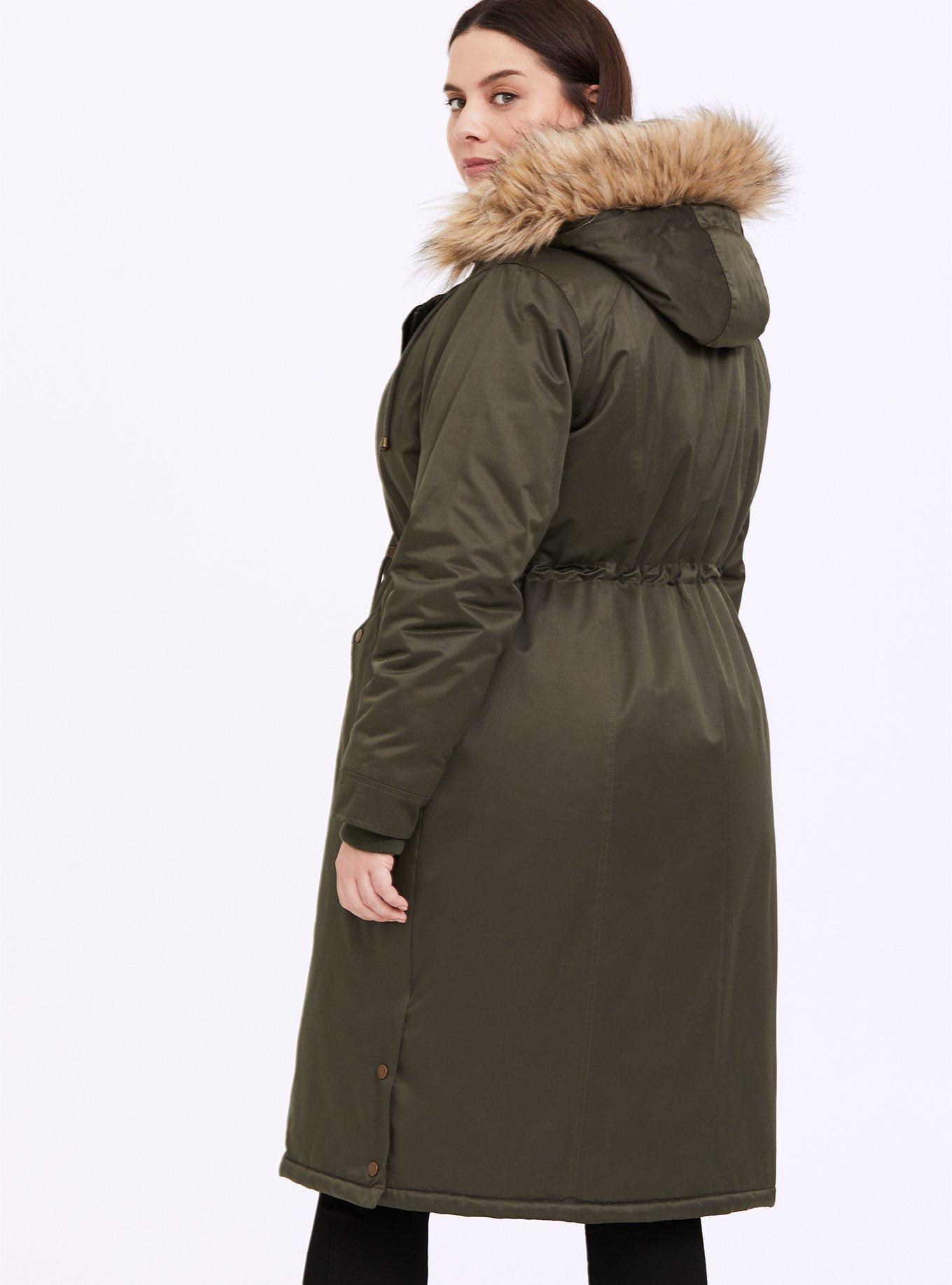 Twill Fur Trim Parka, DEEP DEPTHS, alternate