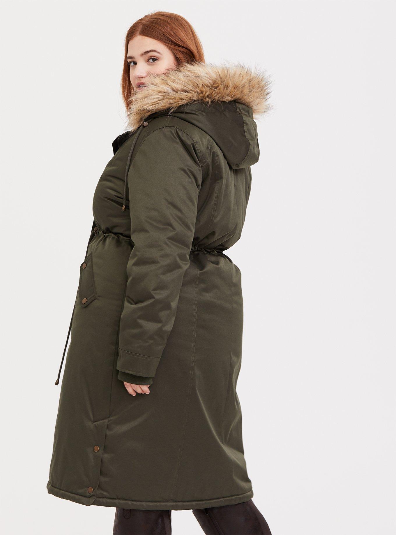 Twill Fur Trim Parka, DEEP DEPTHS, alternate