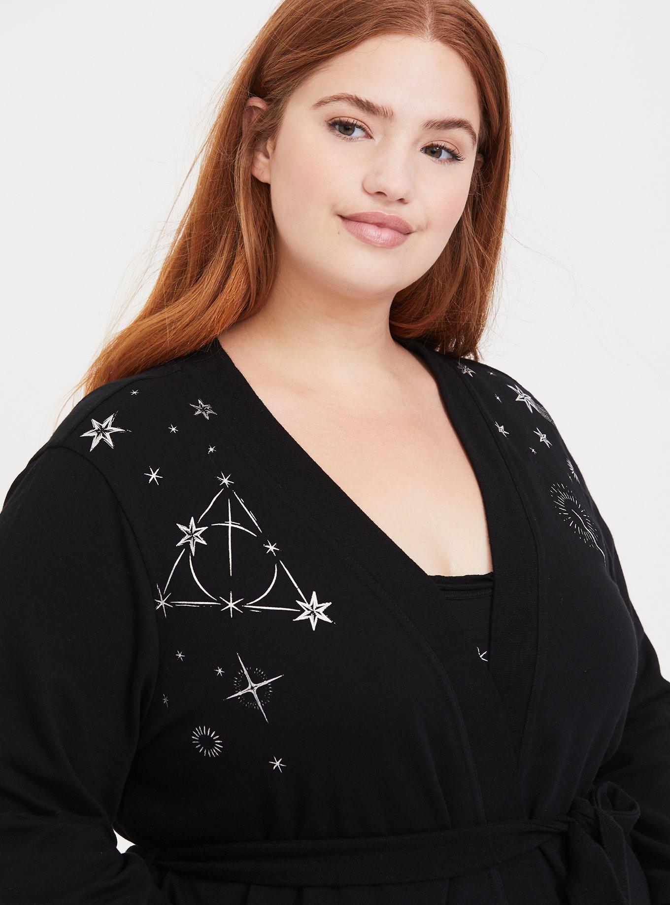 Harry Potter Black Sleep Robe, DEEP BLACK, alternate