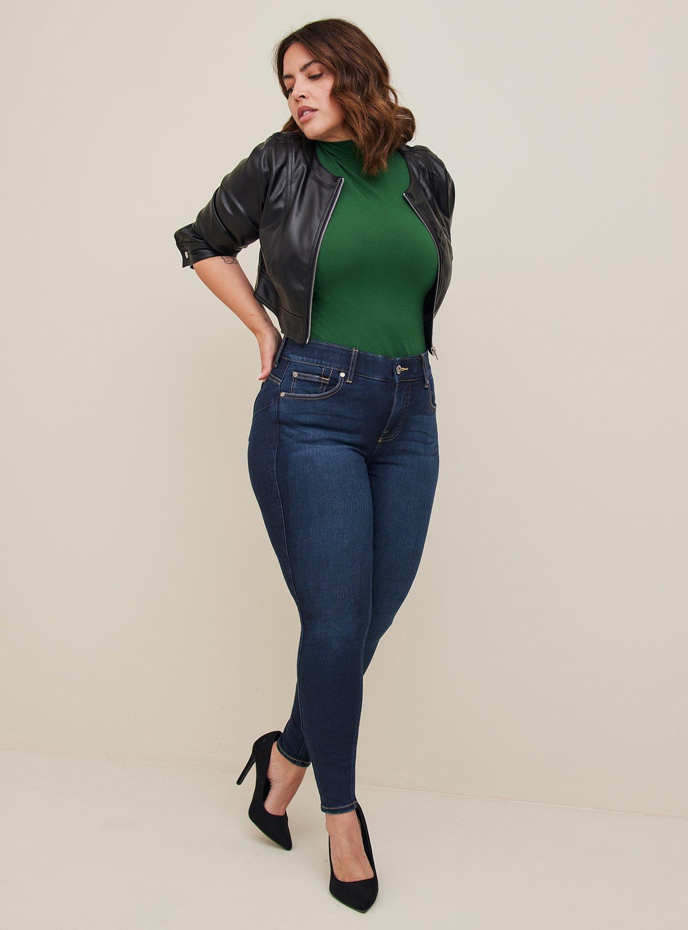 Plus Size Foxy Mock Neck Tank, GREEN, hi-res