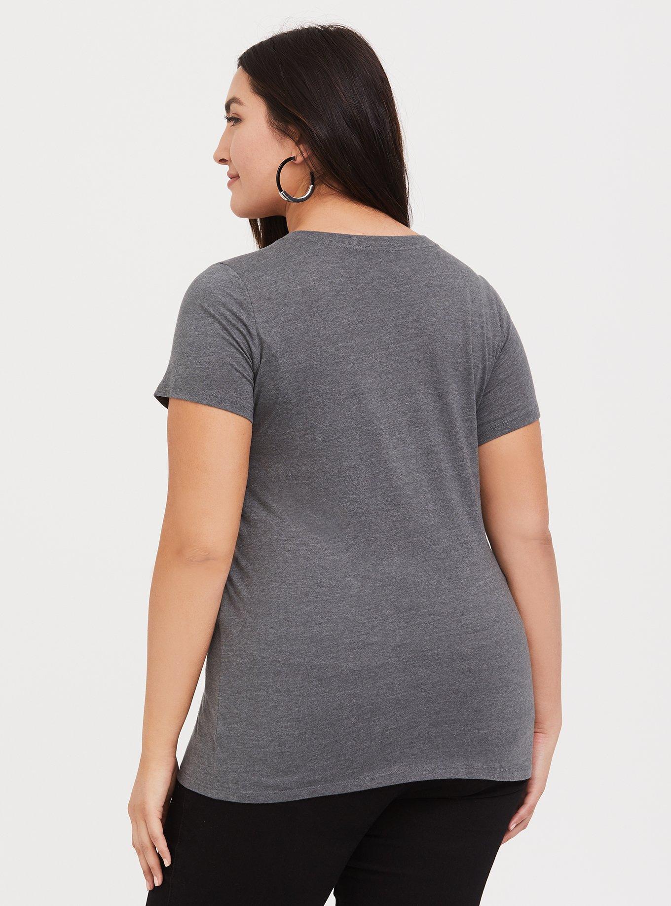 Plus Size - Hocus Pocus Dark Grey Slim Fit Crew Tee - Torrid