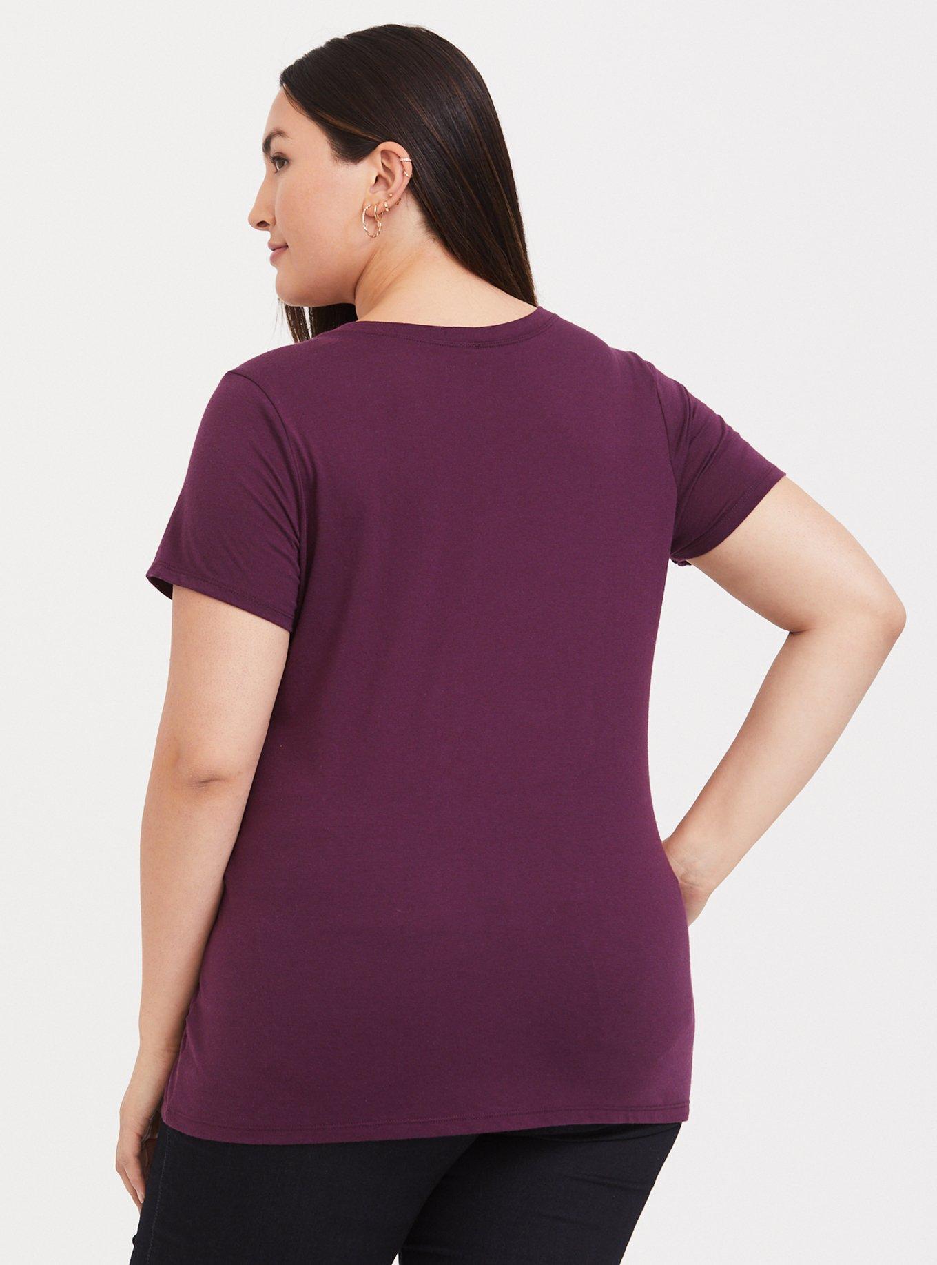 Plus Size - Burgundy Purple Ex's In Texas Crew Tee - Torrid